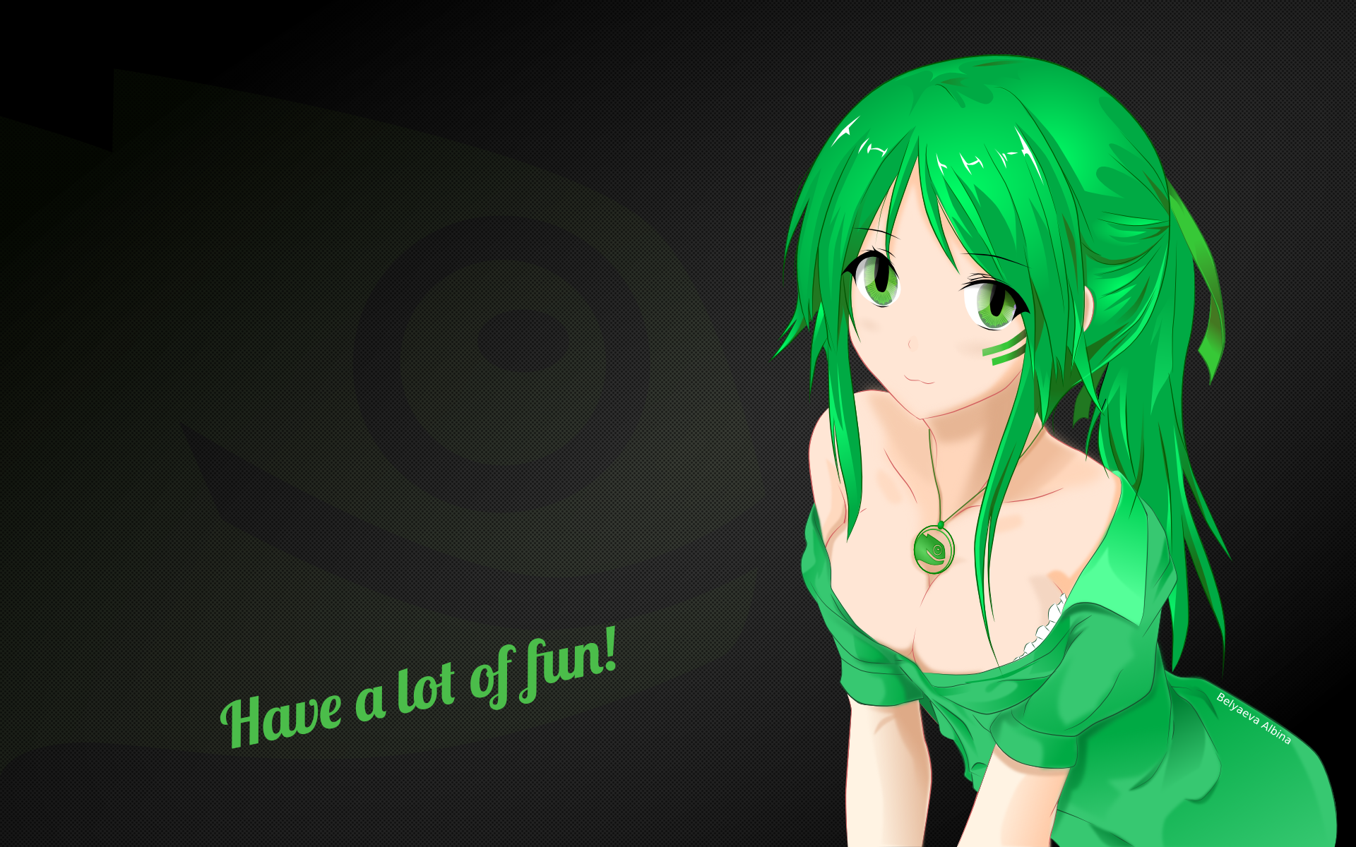 Anime 1920x1200 Linux anime girls OS-tan openSUSE