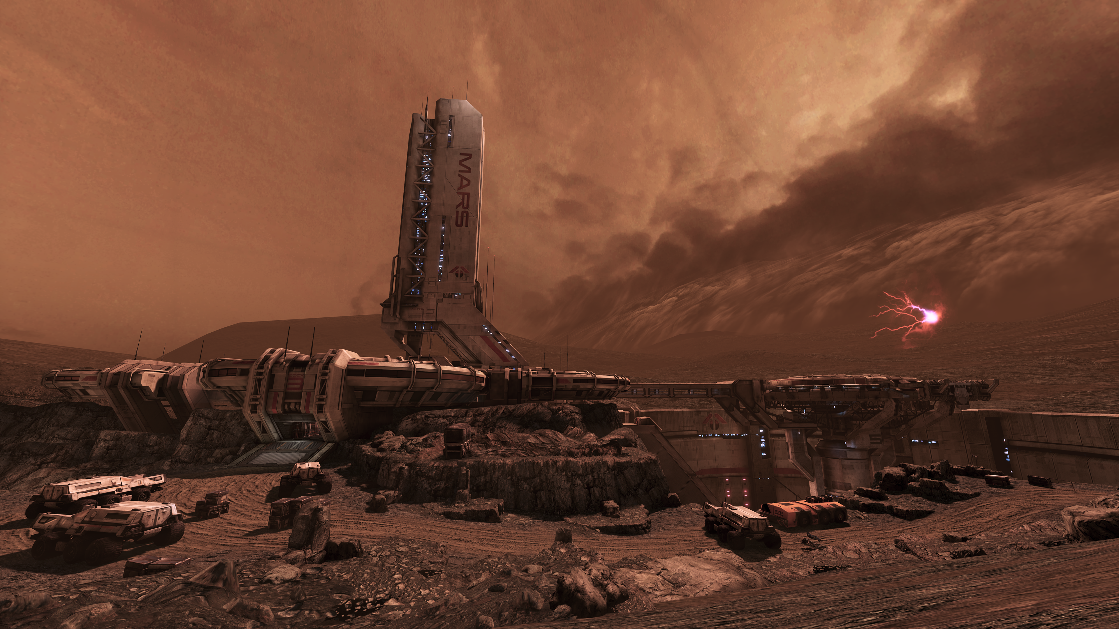 General 3840x2160 Mass Effect space landscape planet science fiction Mass Effect 3 Mars video games Bioware Electronic Arts