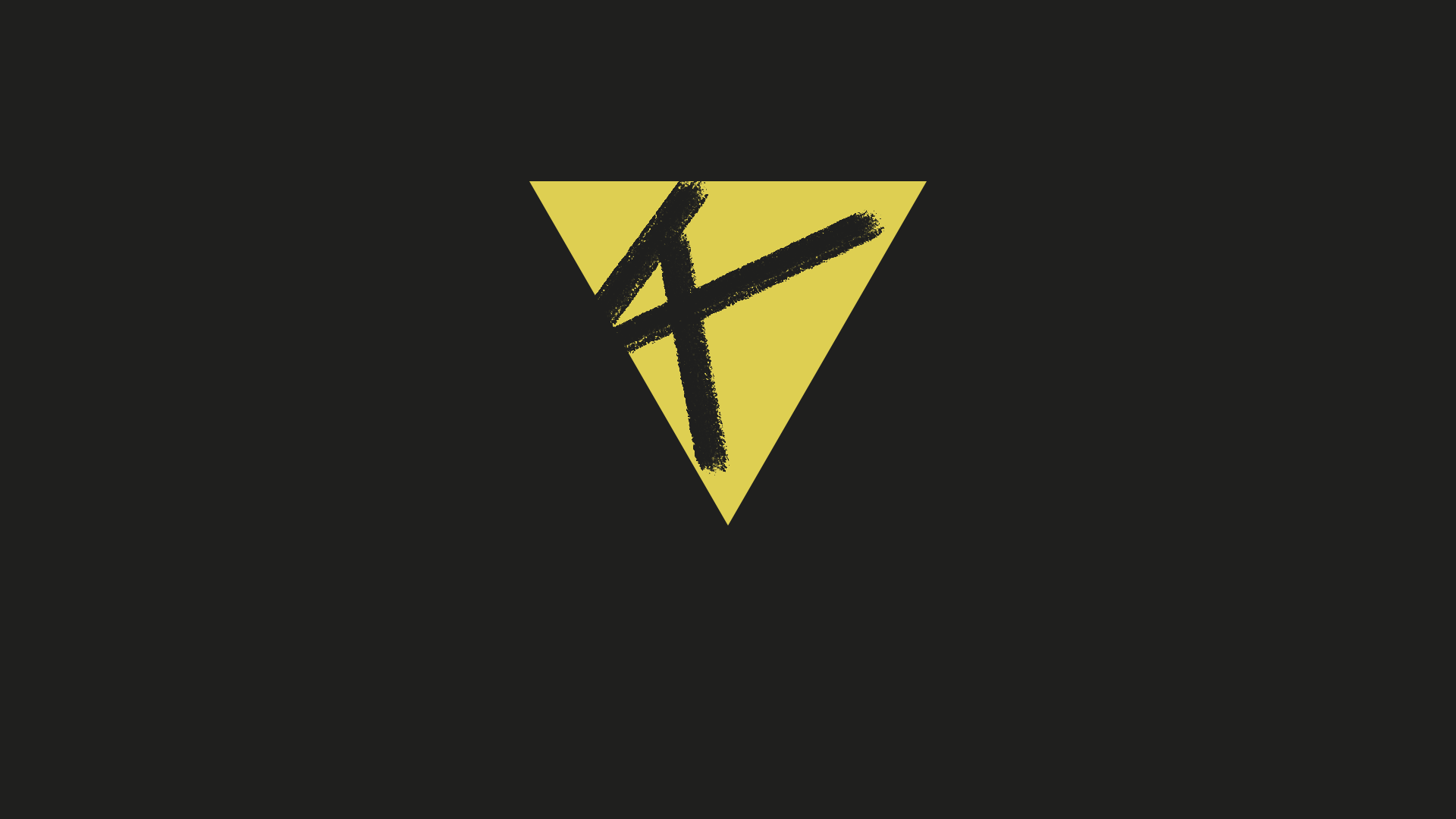 General 1920x1080 triangle letter yellow minimalism