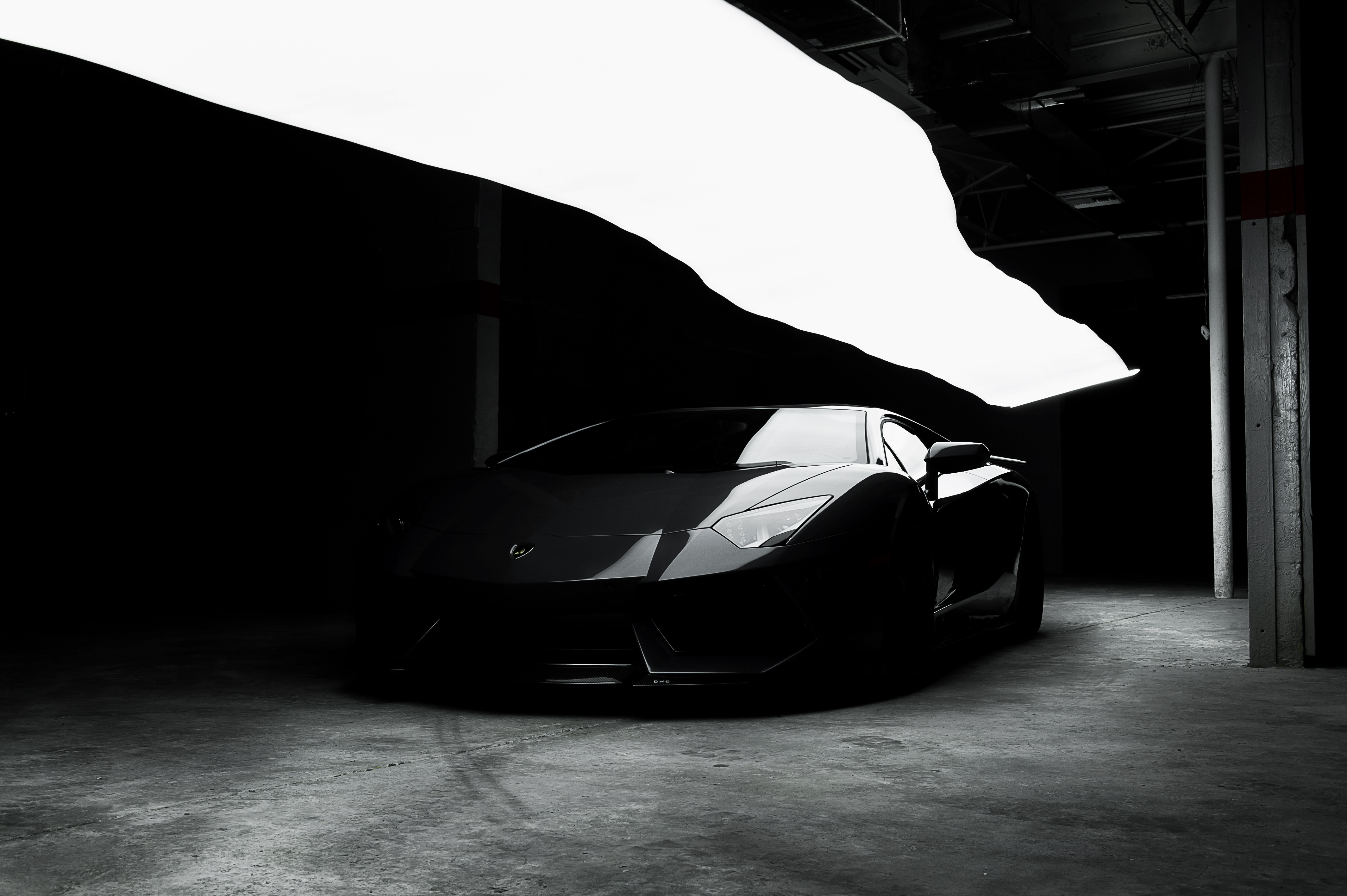 General 4256x2832 Lamborghini Aventador supercars Lamborghini black cars black monochrome dark