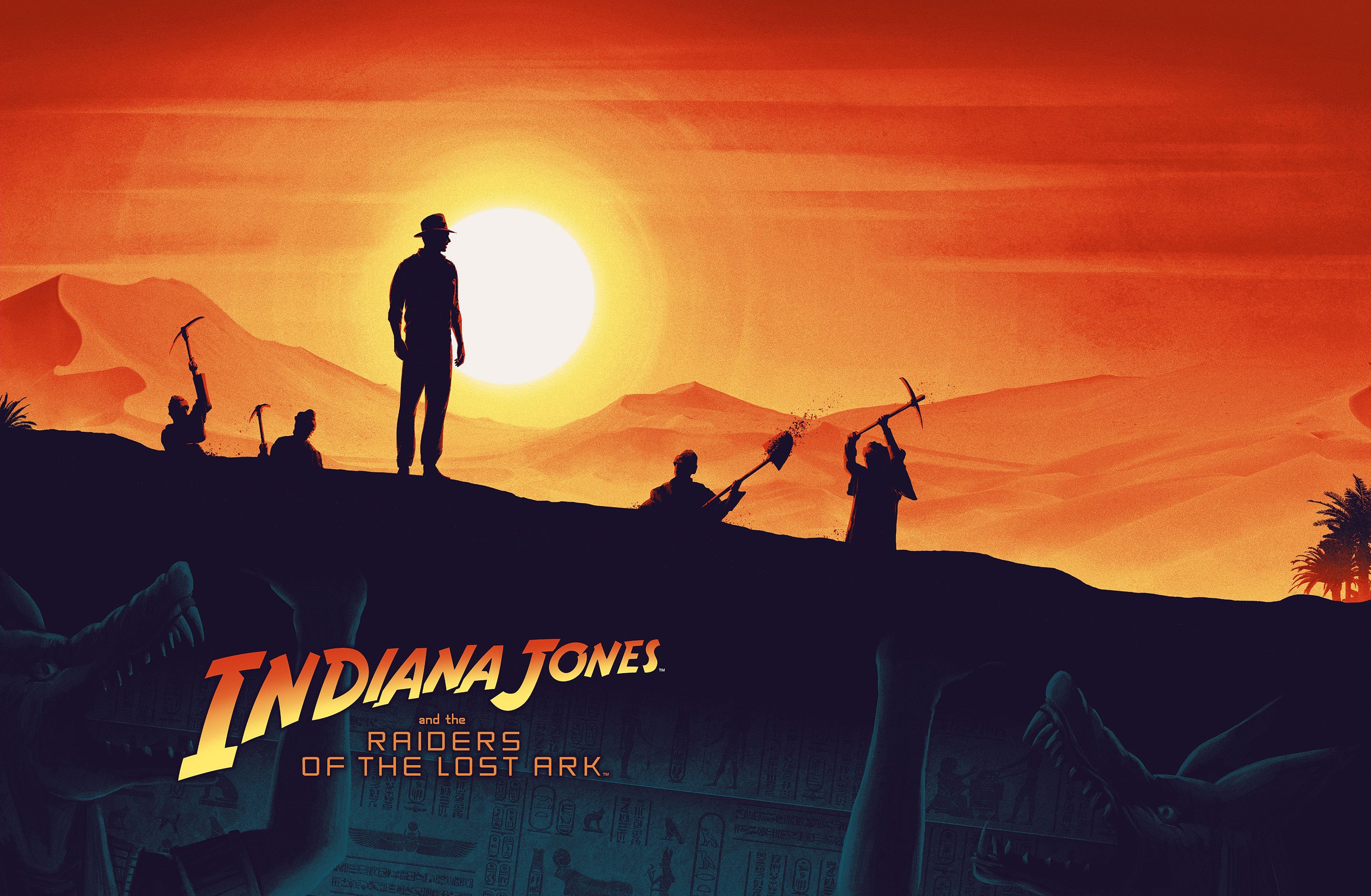 General 2890x1890 movies Indiana Jones Indiana Jones and the Raiders of the Lost Ark artwork digital art