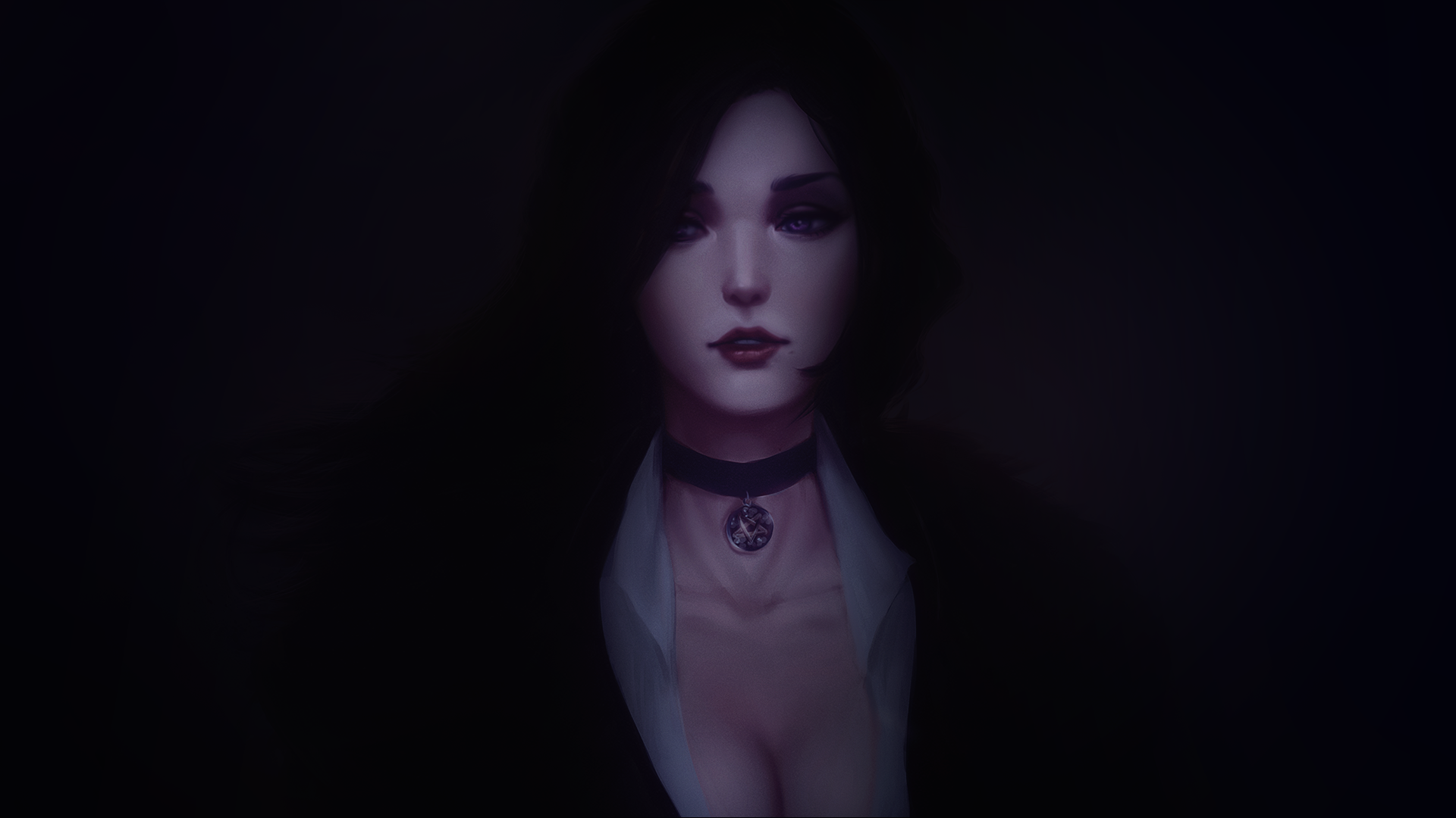 General 1920x1080 Yennefer of Vengerberg The Witcher The Witcher 3: Wild Hunt frontal view video games video game characters CD Projekt RED