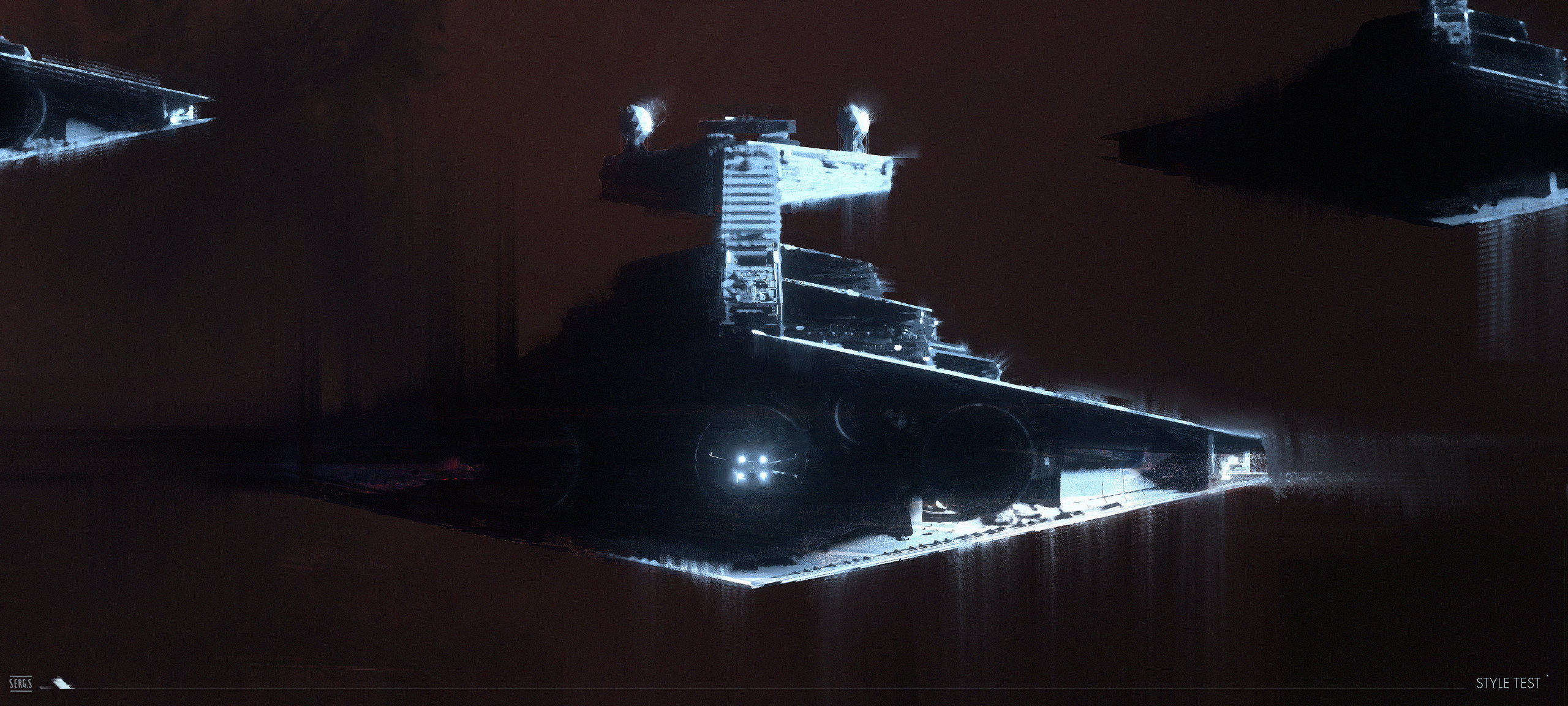 General 2560x1152 Star Wars artwork spaceship Imperial Forces Star Destroyer science fiction