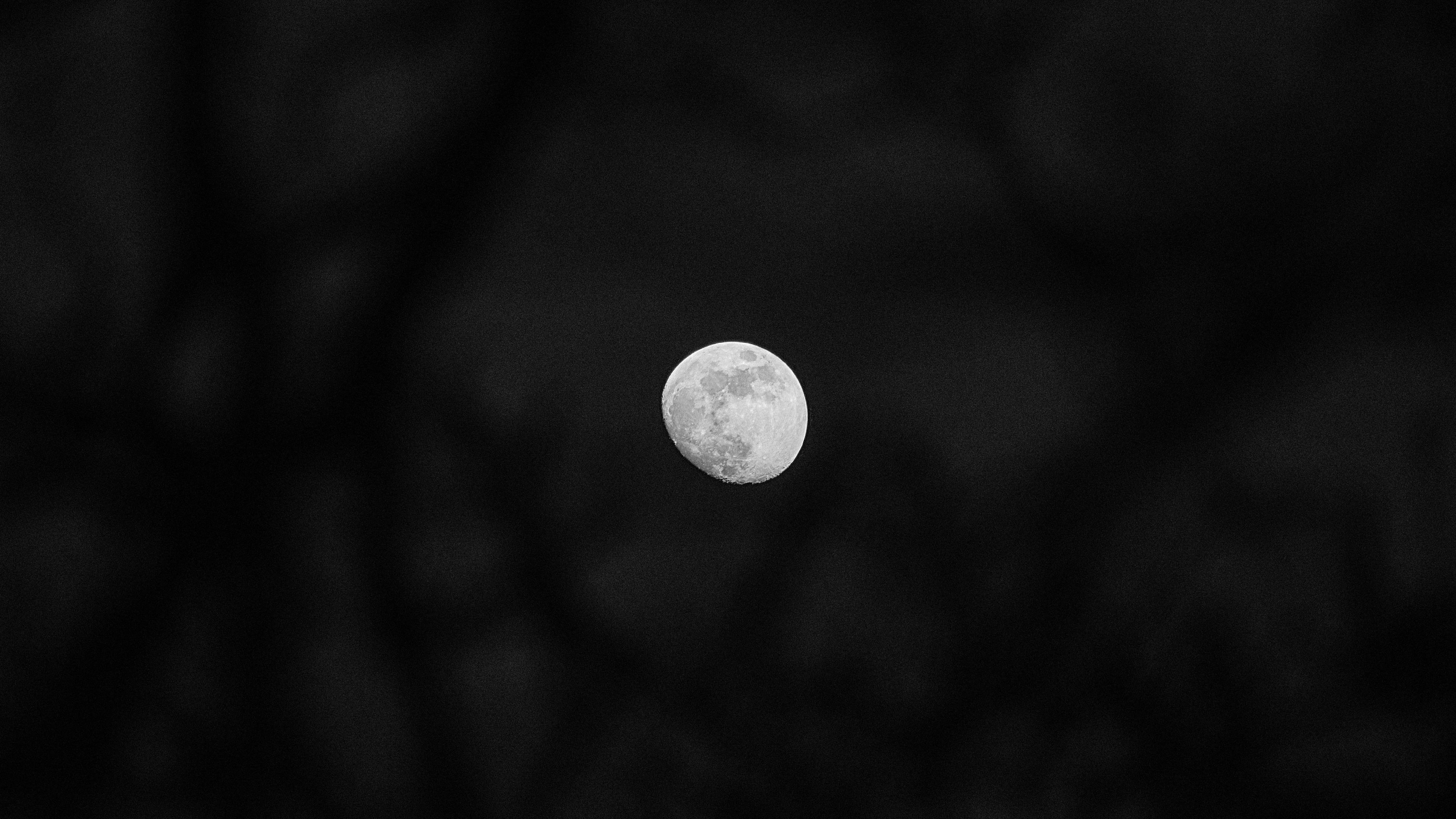 General 3840x2160 Moon night dark dark background black minimalism space