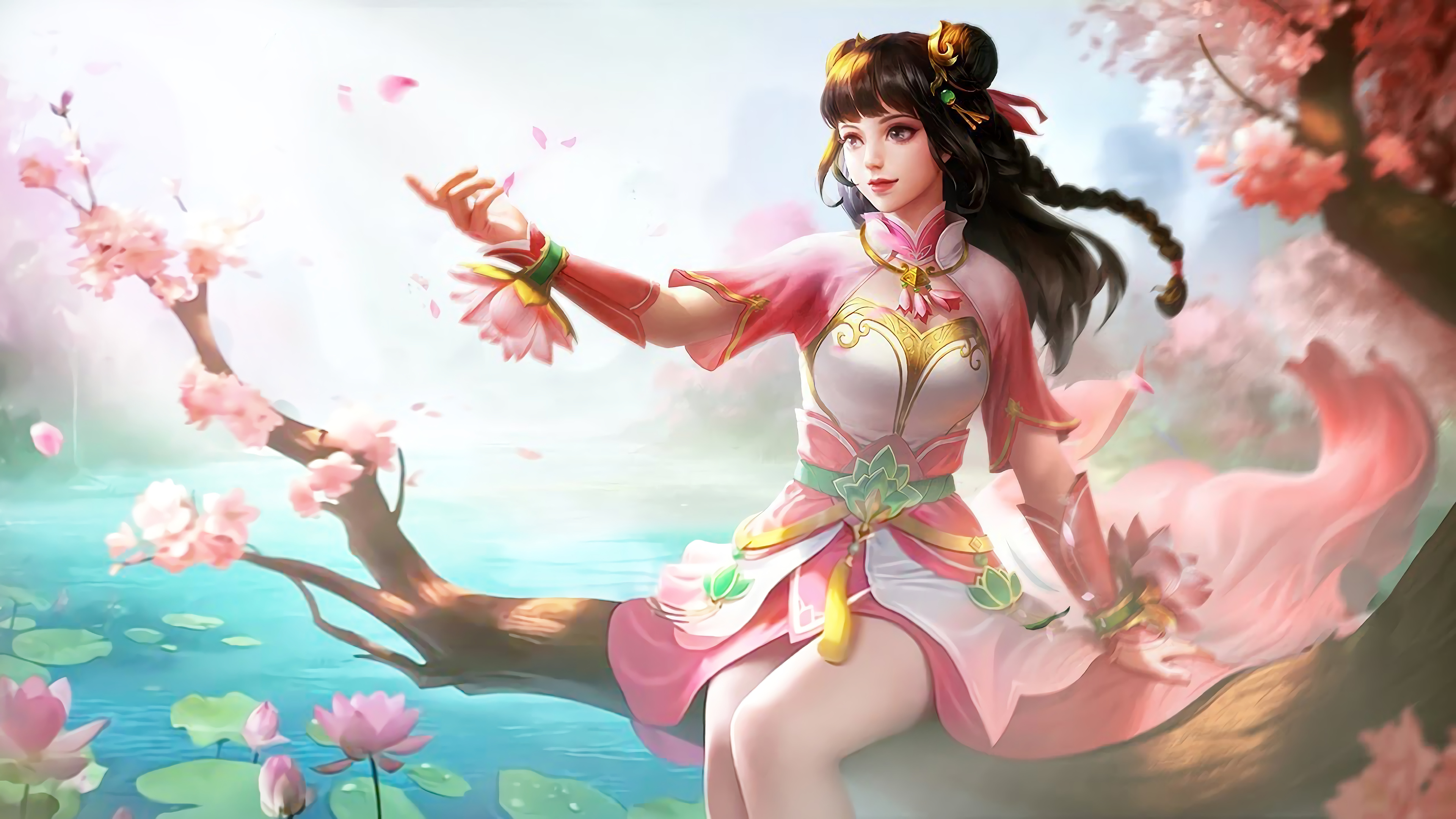 General 3840x2160 Mobile Legends Lotus video games anime video game characters women