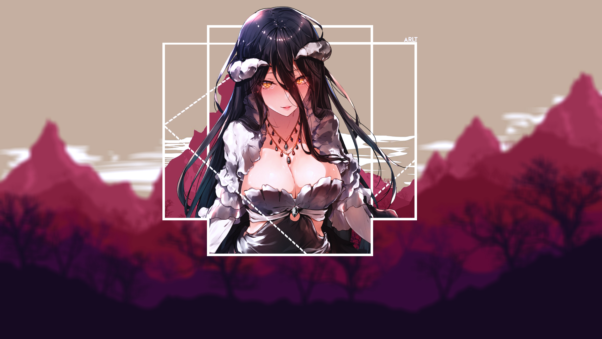Overlord Anime Albedo Overlord Anime Girls Picture In Picture