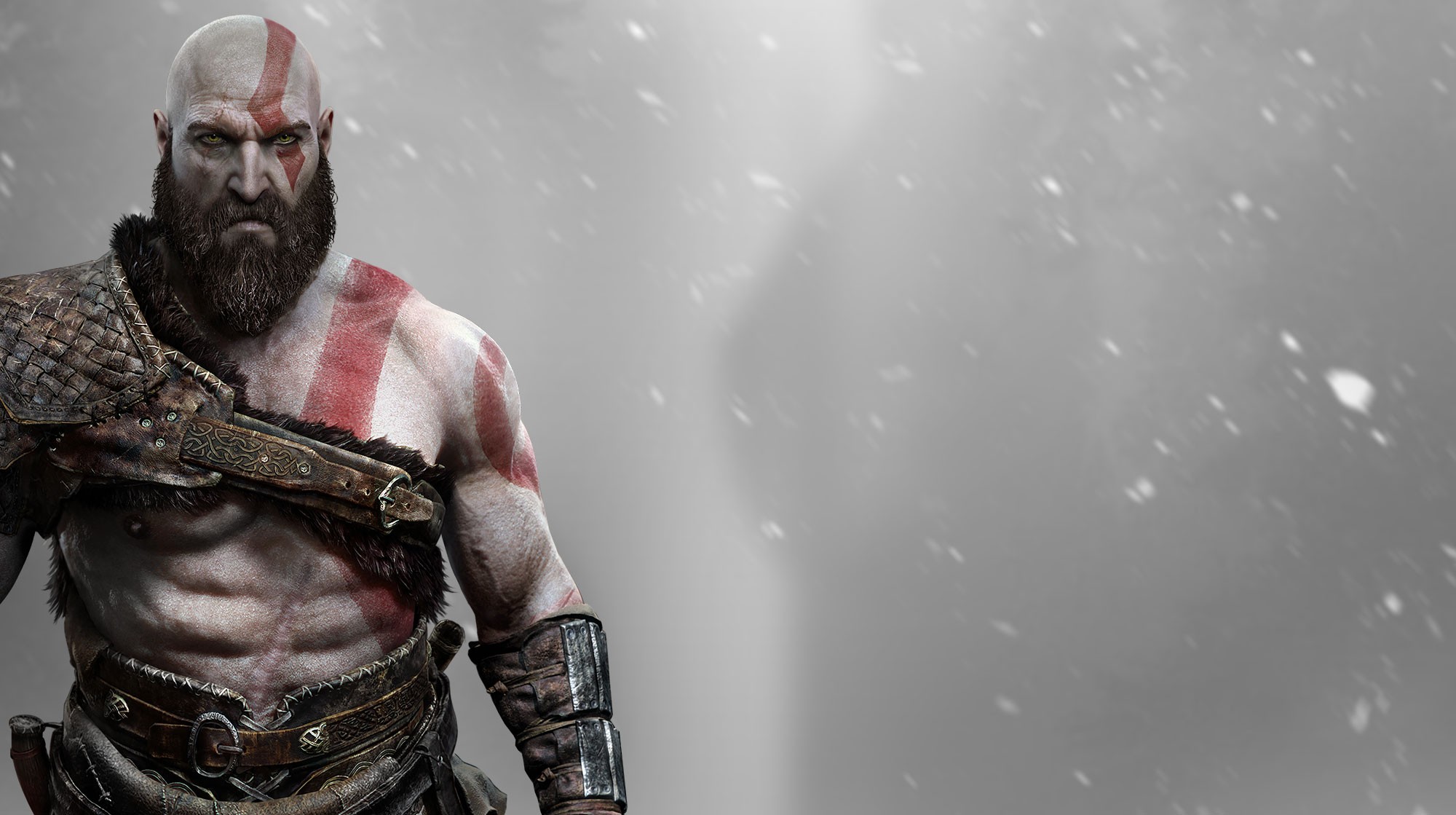 General 2000x1119 God God of War Kratos Omega valhalla god of war 4 God of War (2018) video games video game characters men beard inked men video game men antiheroes bald