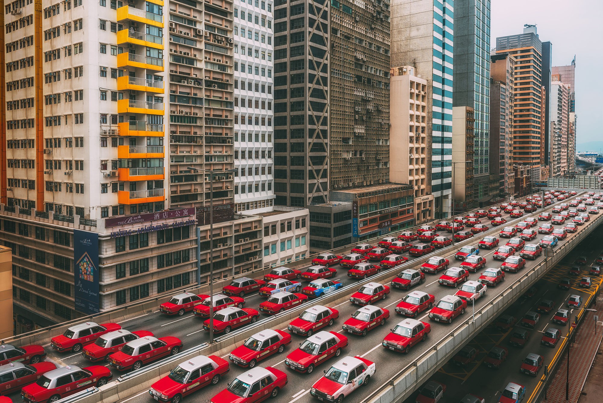 General 2000x1335 taxi Hong Kong city cityscape vehicle red cars China traffic car