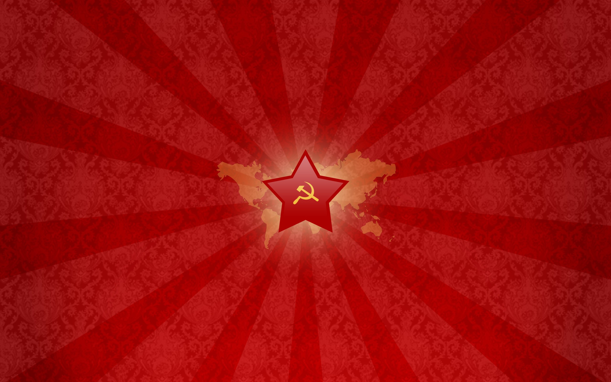 General 2560x1600 communism USSR red background digital art simple background red world map