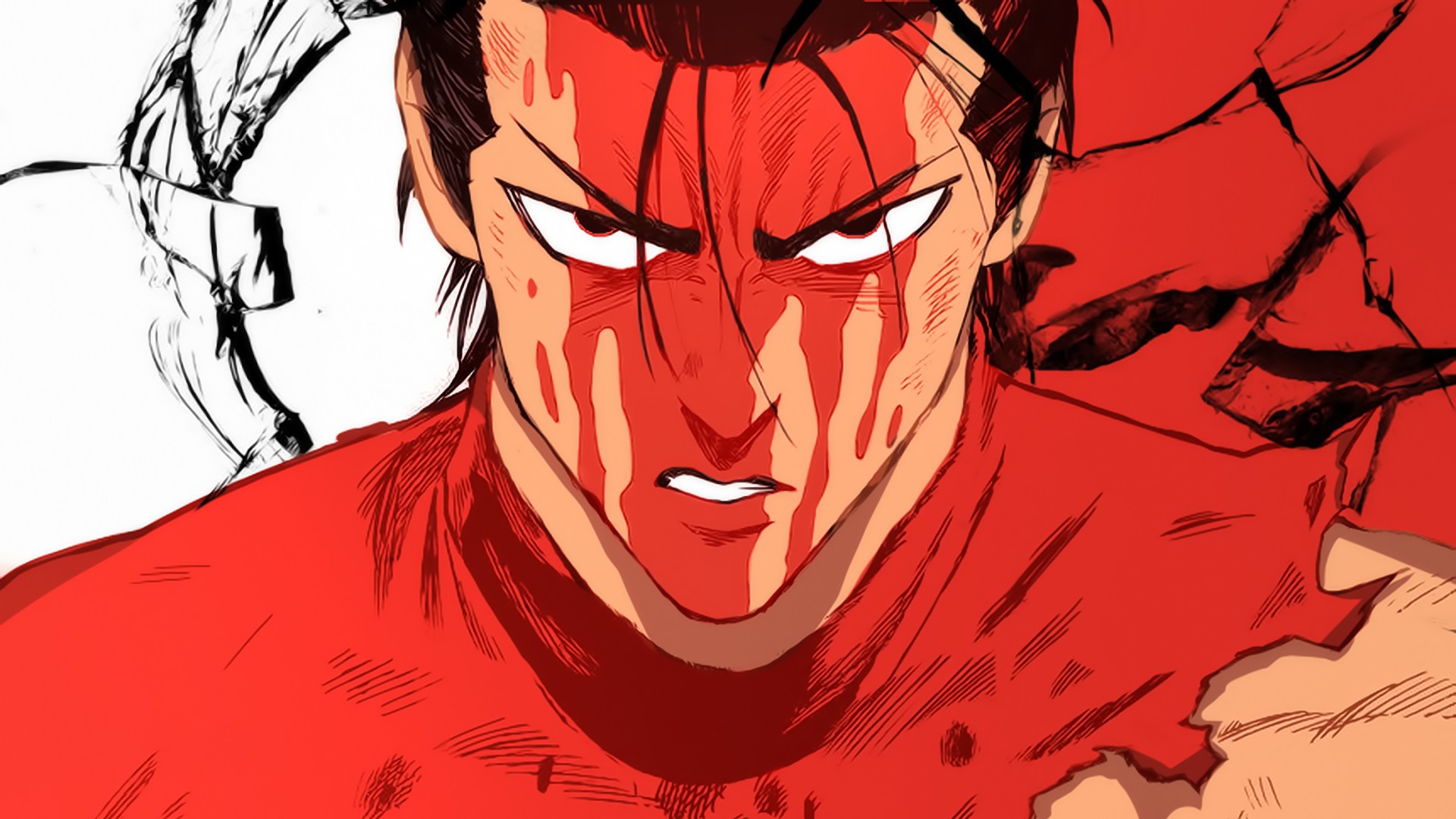 Anime 1920x1080 One-Punch Man anime boys anime angry face