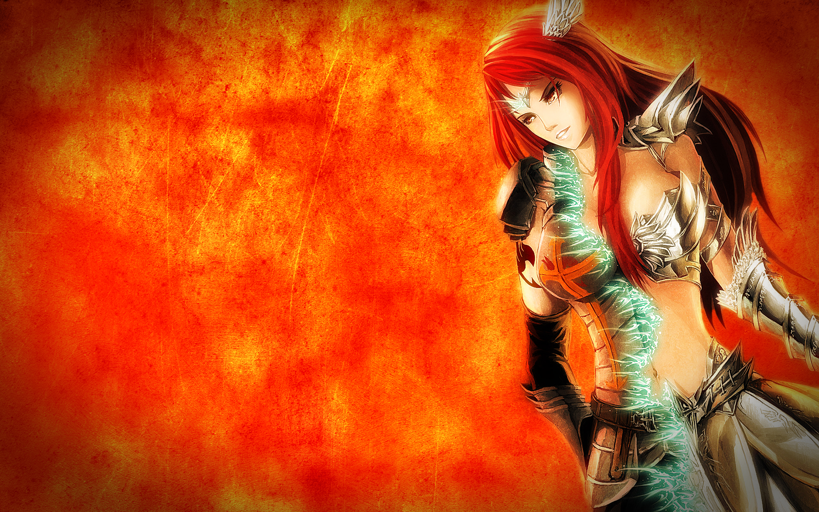 Anime 1680x1050 Fairy Tail anime anime girls red background redhead