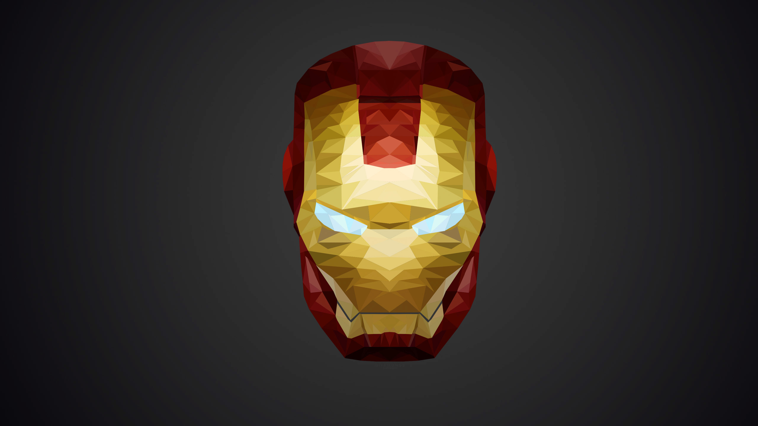 General 2560x1440 Iron Man artwork comics superhero simple background digital art minimalism