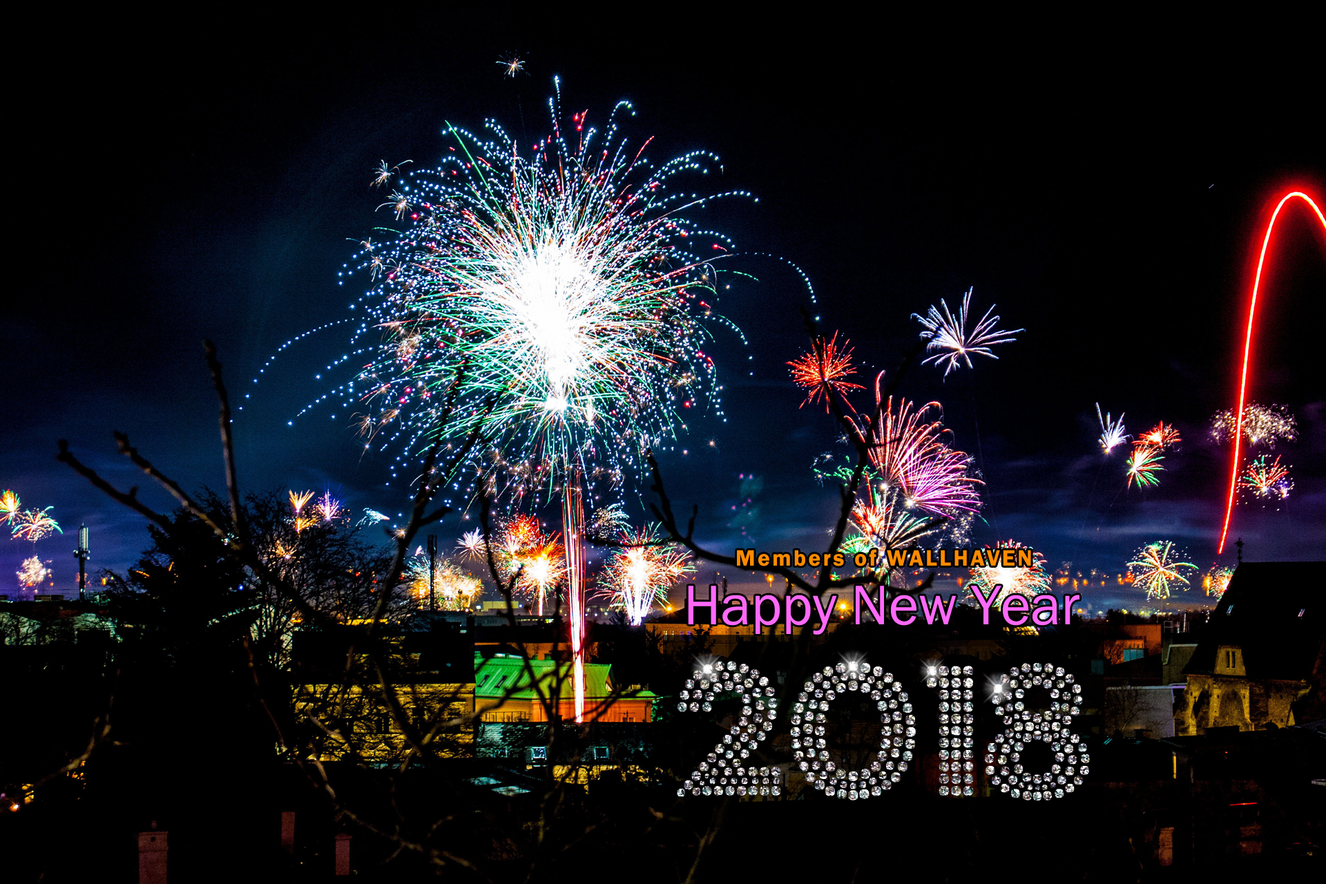 General 1920x1280 New Year 2018 (year) fireworks holiday