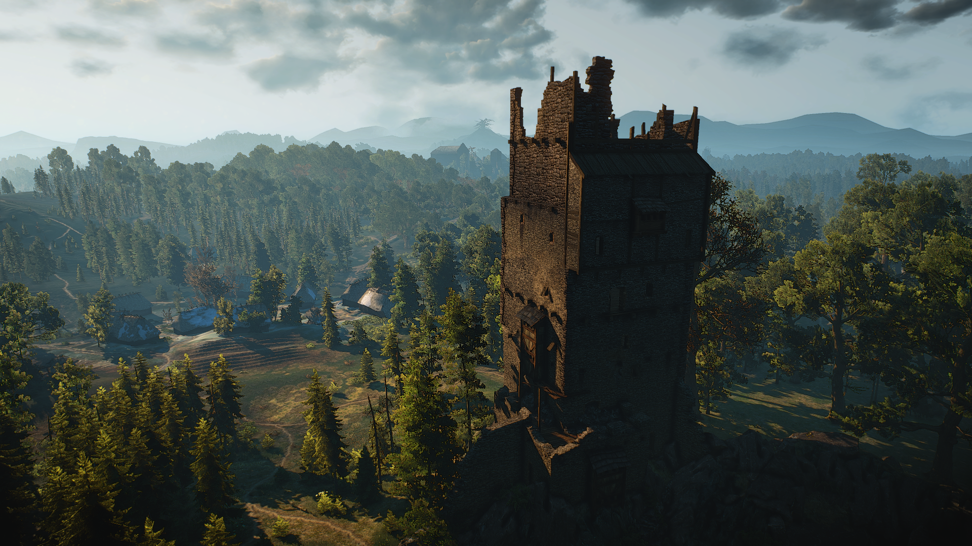 General 1920x1080 The Witcher 3: Wild Hunt video games screen shot RPG PC gaming ruins video game landscape
