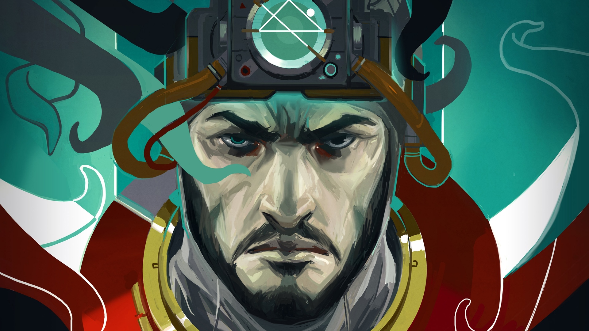 General 1920x1080 video games Prey (2017) artwork beard turquoise face