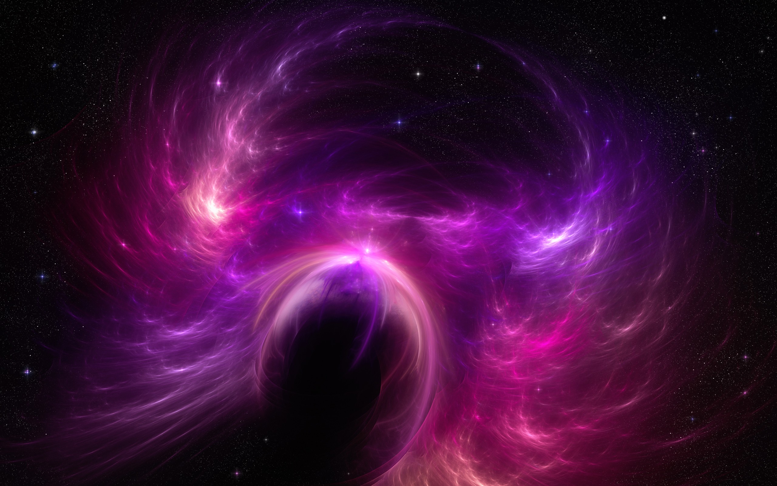 General 2560x1600 space purple galaxy stars CGI space art