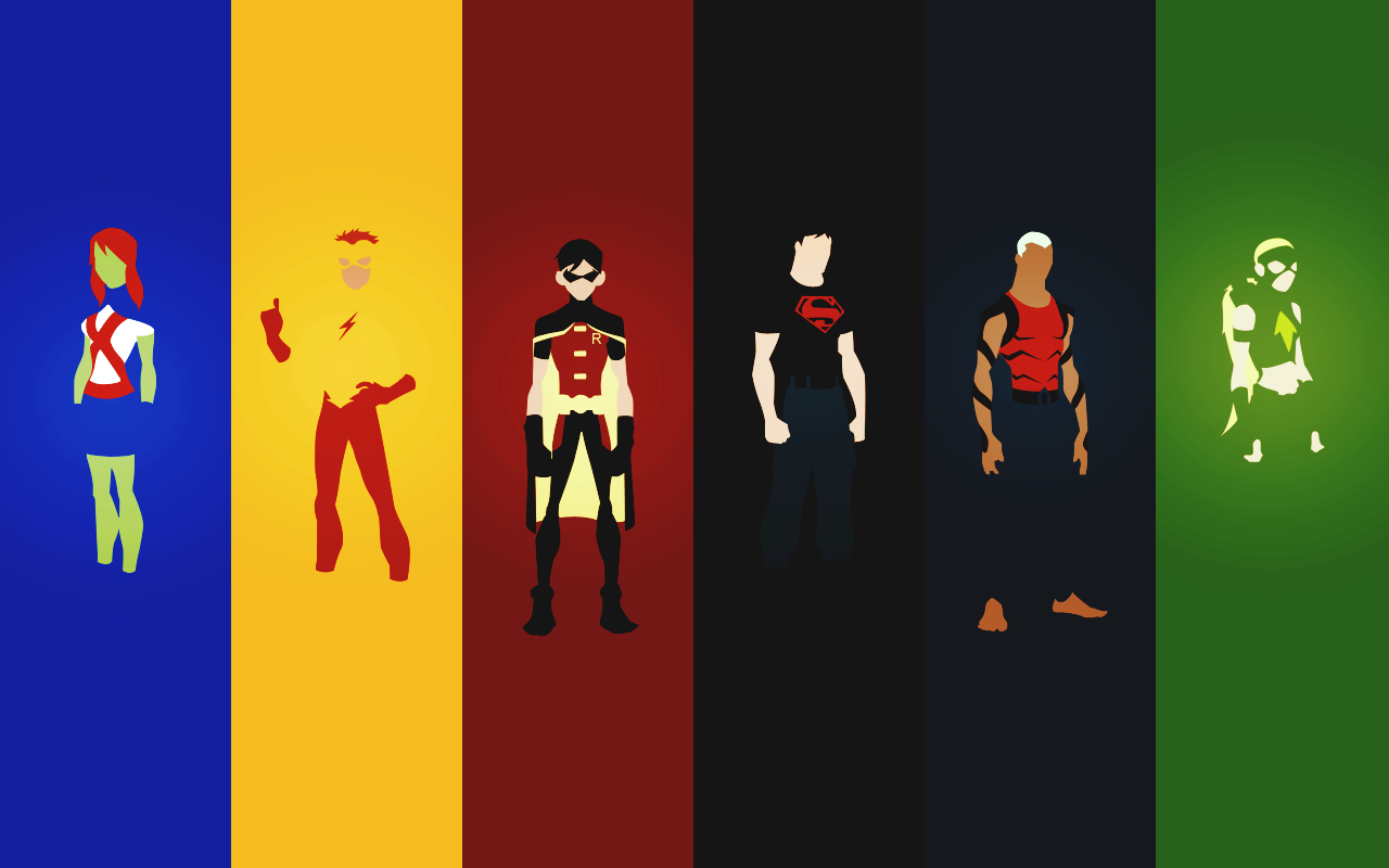 General 1280x800 minimalism Young Justice Robin (character) Kid Flash