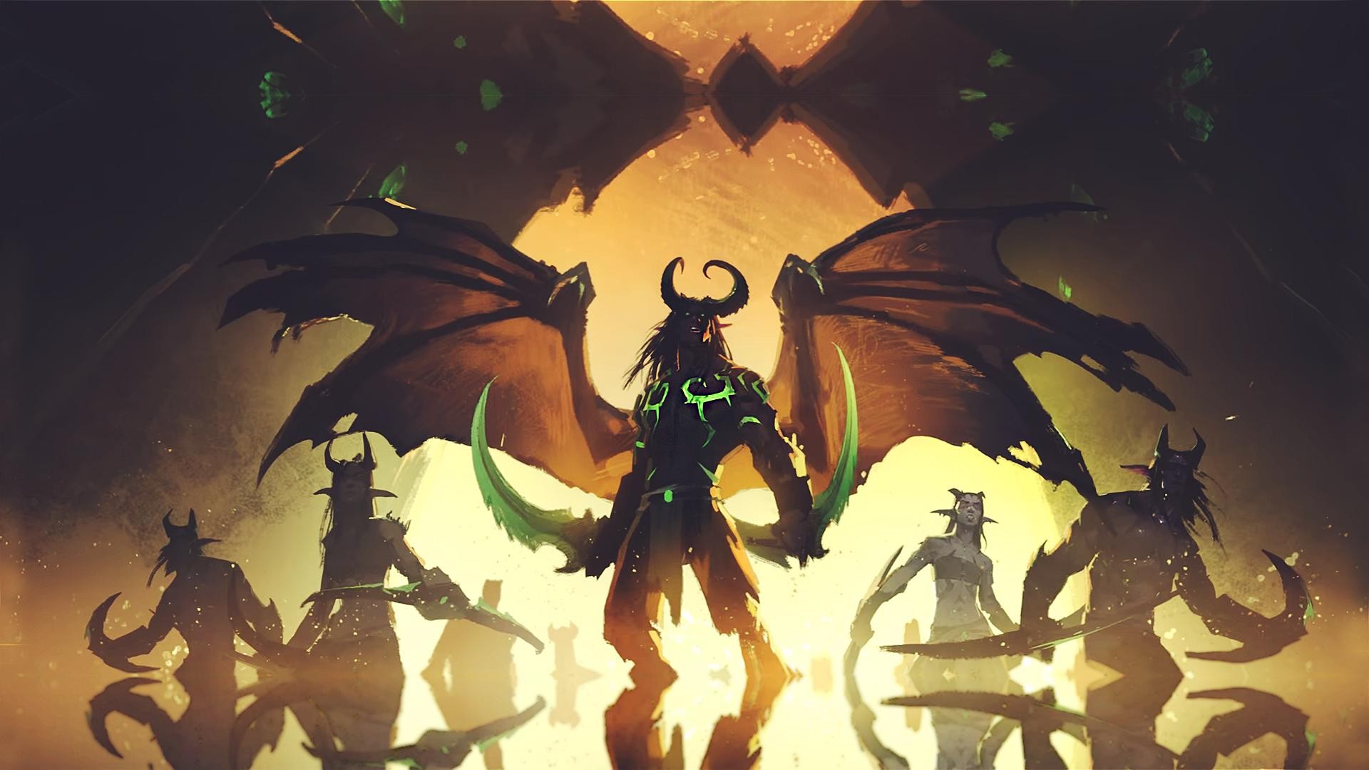 General 1920x1080 World of Warcraft video game art video games Illidan Stomrage (Warcraft) Demon Hunter PC gaming fantasy art