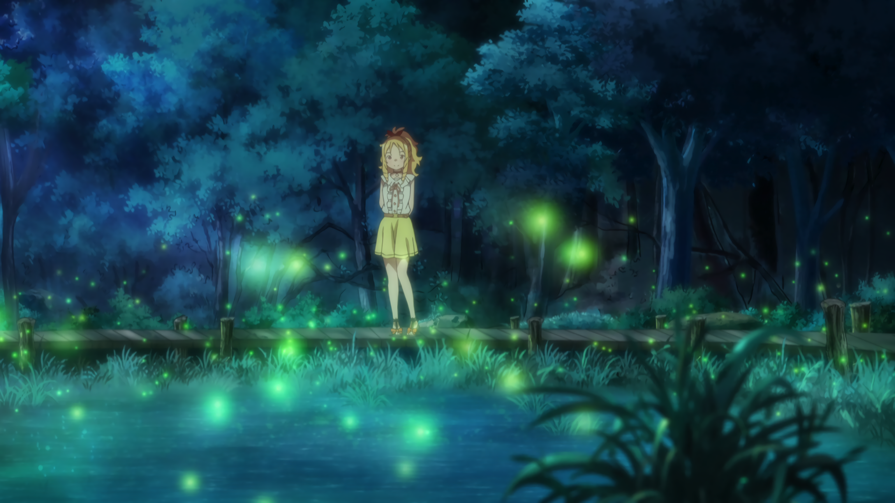 Anime 3072x1728 Eromanga-sensei Elf Yamada  anime girls night trees anime