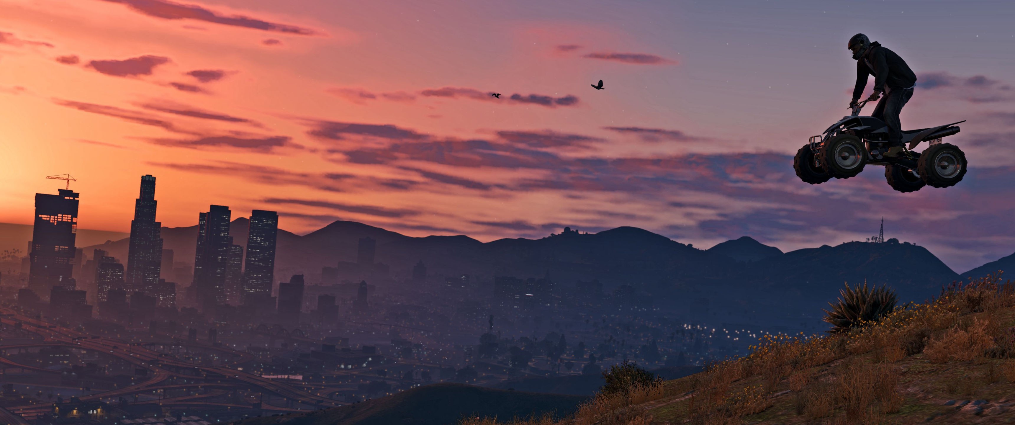 General 3440x1440 Grand Theft Auto V screen shot video games PC gaming vehicle cityscape