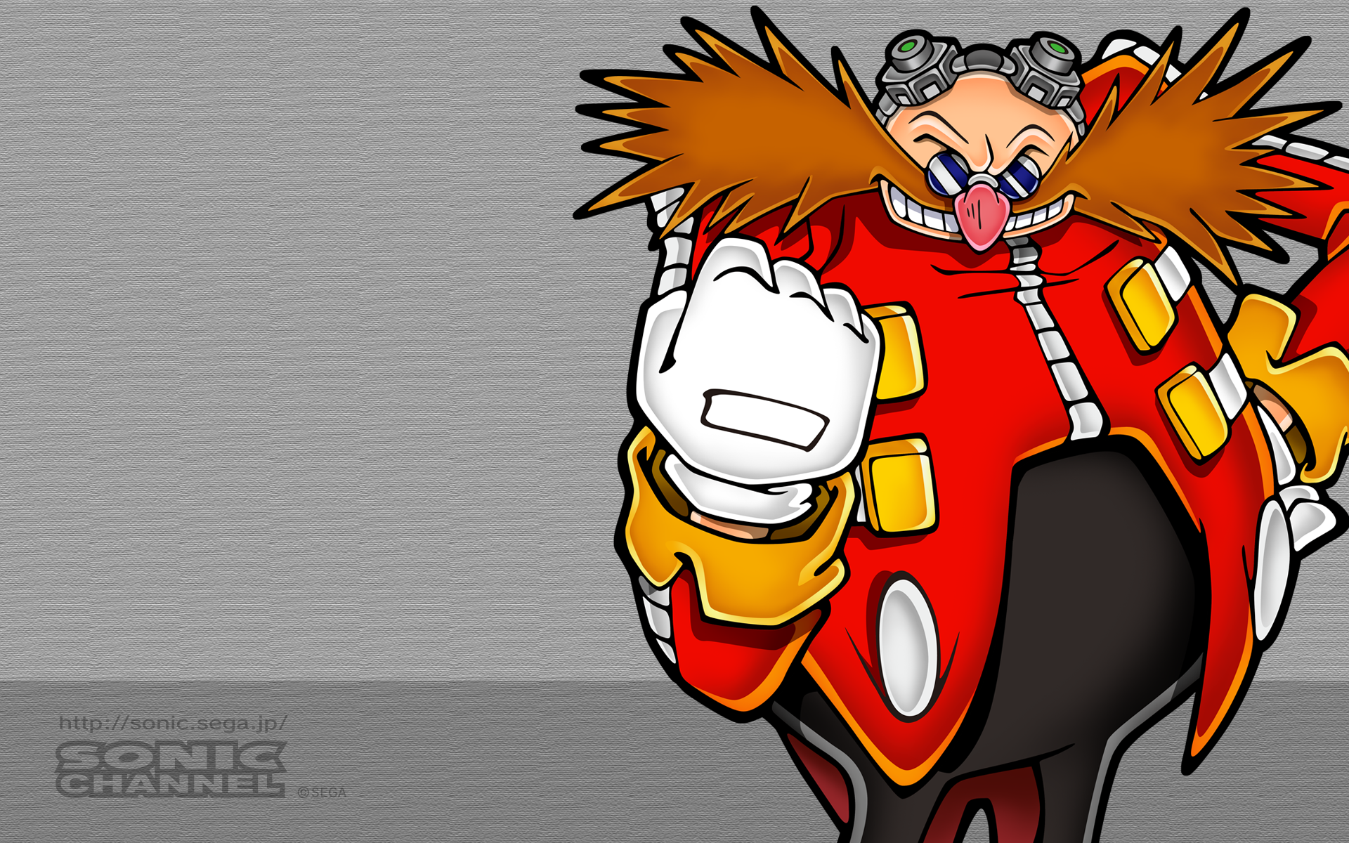 General 1920x1200 Sonic the Hedgehog Sega video game characters teeth Video Game Villains video games watermarked looking at viewer gloves moustache white gloves Dr. Robotnik minimalism simple background fist goggles smiling