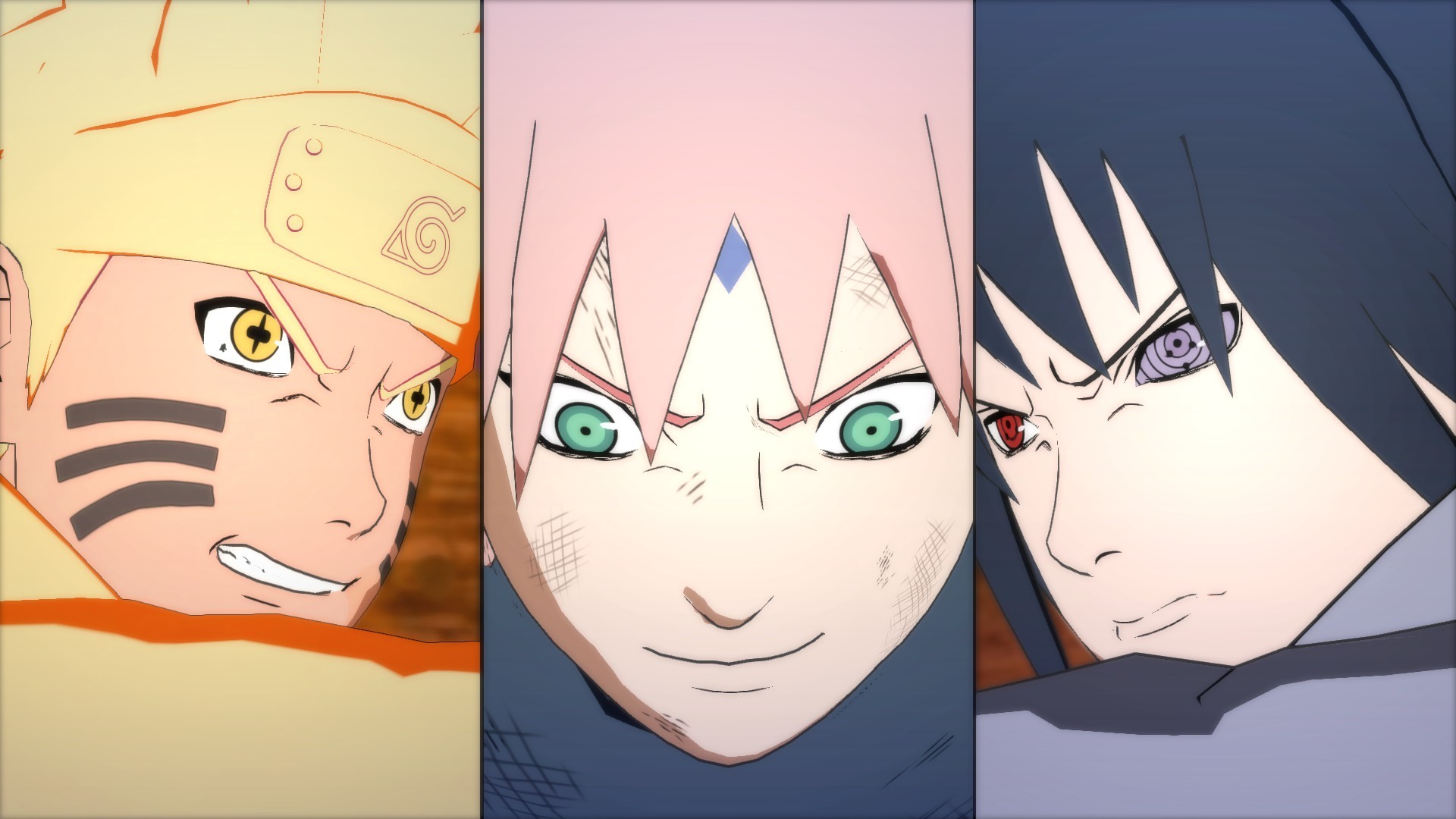 Anime 1920x1080 Naruto Shippuuden Haruno Sakura Uzumaki Naruto Uchiha Sasuke collage anime anime boys