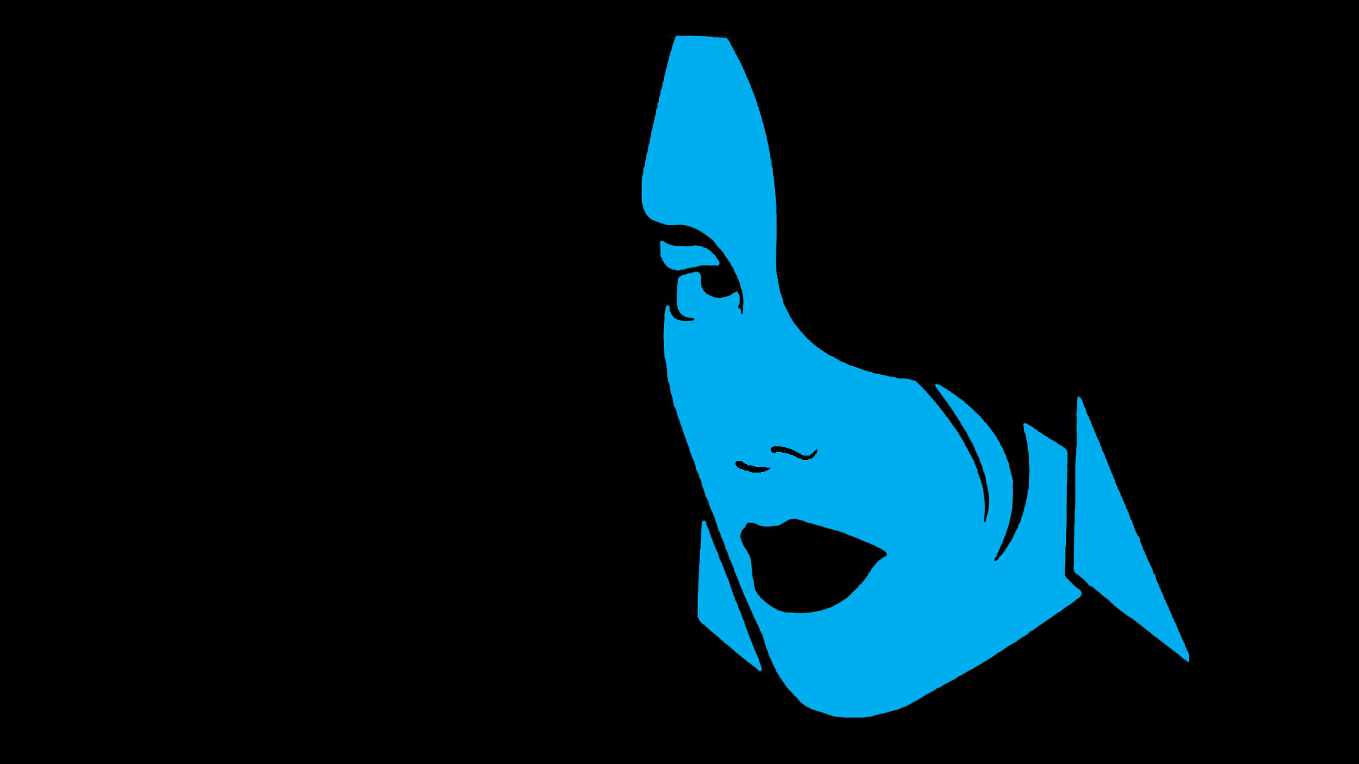 General 1920x1080 Grand Theft Auto: Vice City minimalism simple background blue face illustration women Rockstar Games black cyan video games