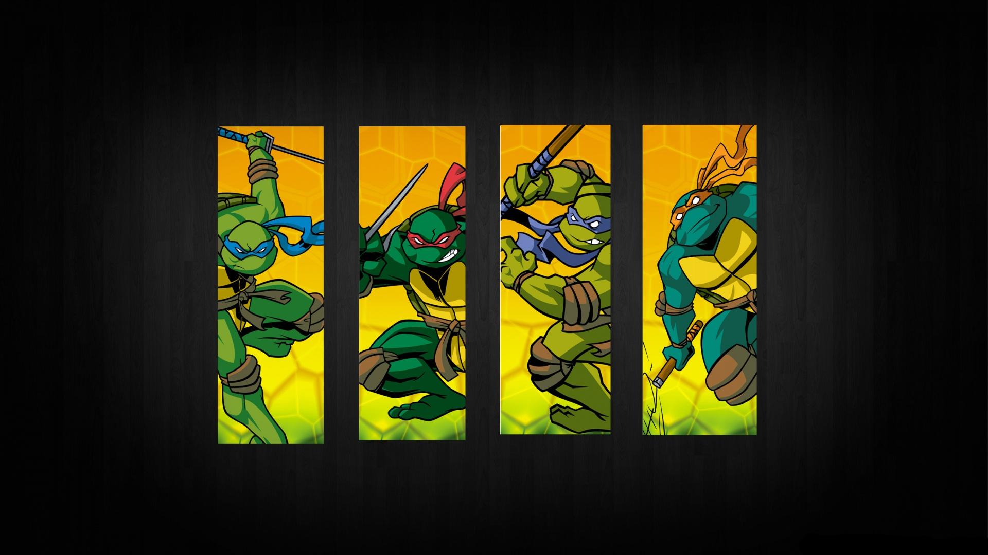 General 1920x1080 Teenage Mutant Ninja Turtles cartoon TV turtle simple background