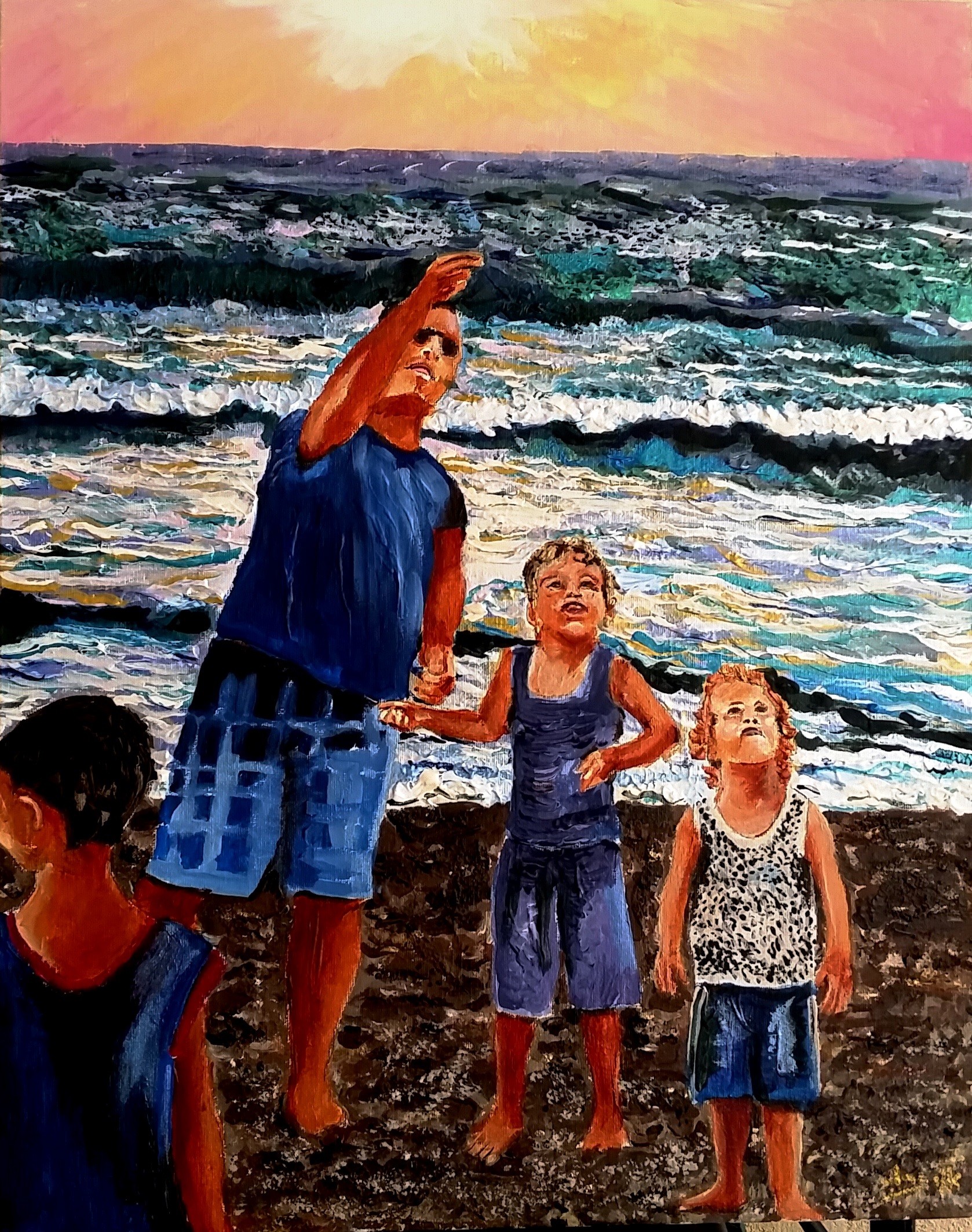 General 1678x2126 sunset sea beach kite  children
