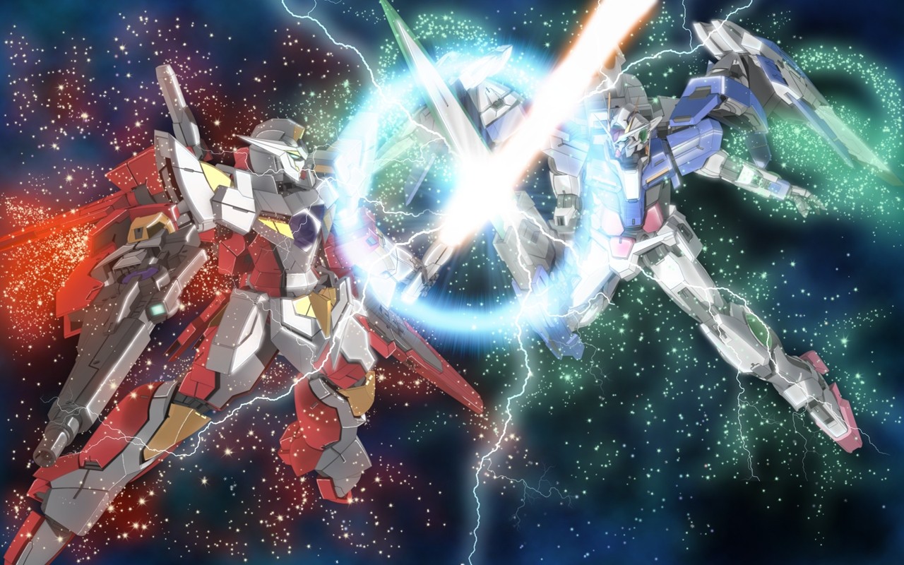 Anime 1280x800 anime Mobile Suit Gundam 00 Gundam 00 Raiser Reborns Gundam Super Robot Taisen