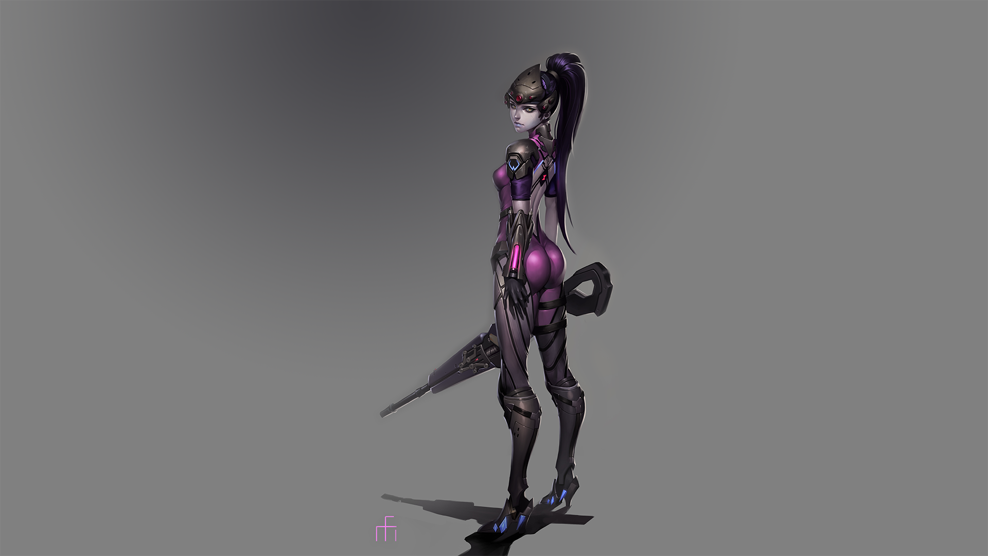 General 1920x1080 Overwatch Widowmaker (Overwatch) ass PC gaming simple background anime anime girls
