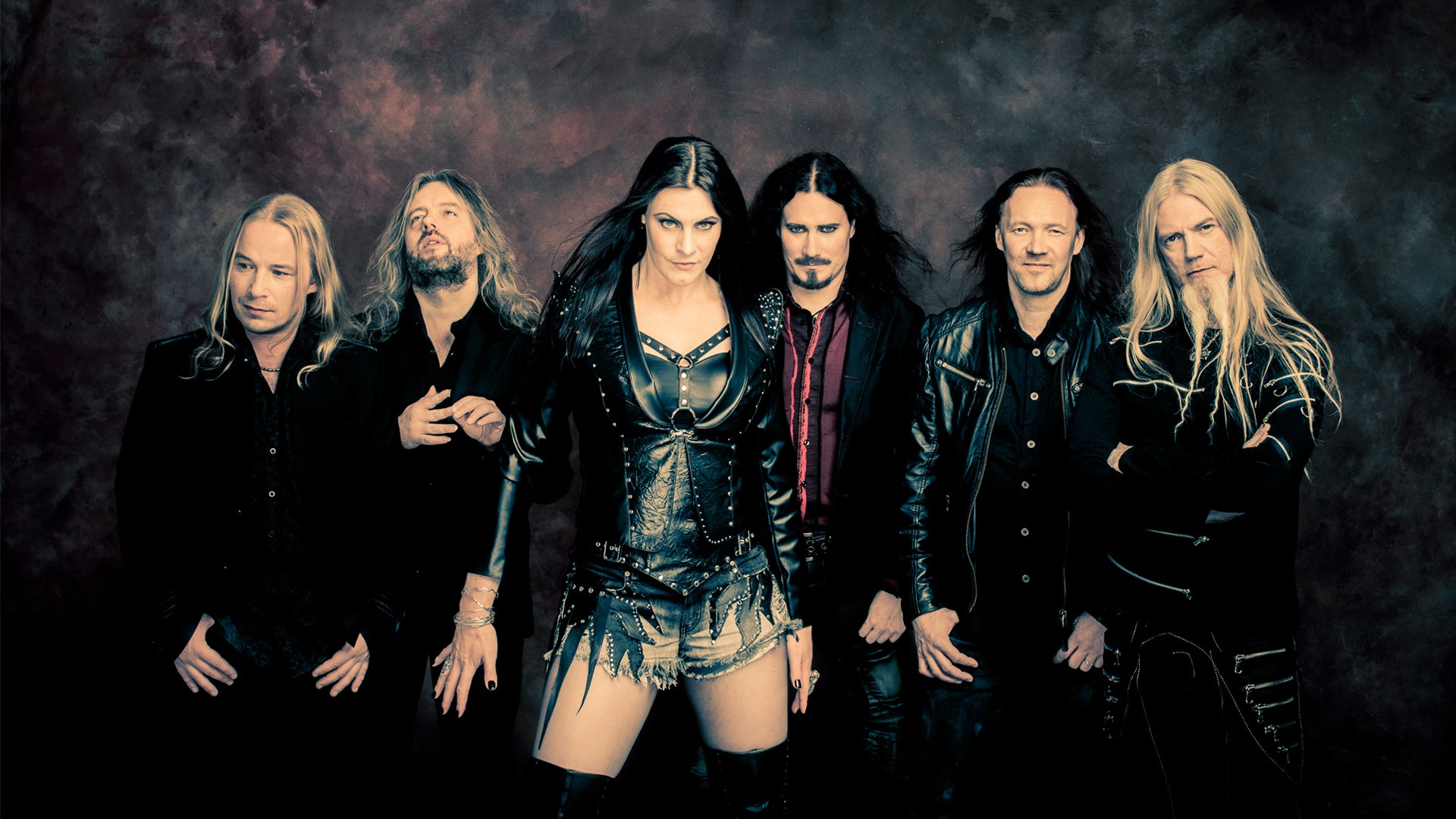 People 1920x1080 Nightwish symphonic metal band Floor Jansen Marco Hietala finnish men women music