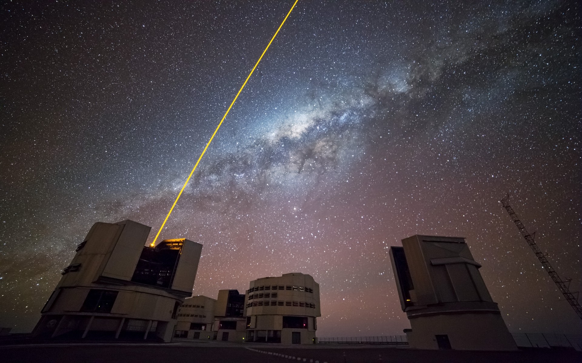 General 1920x1200 space Milky Way ALMA Observatory Atacama Desert Chile technology starry night universe building South America stars sky