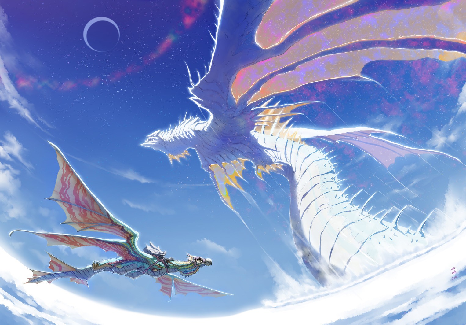 Anime 1526x1063 anime dragon fantasy art creature
