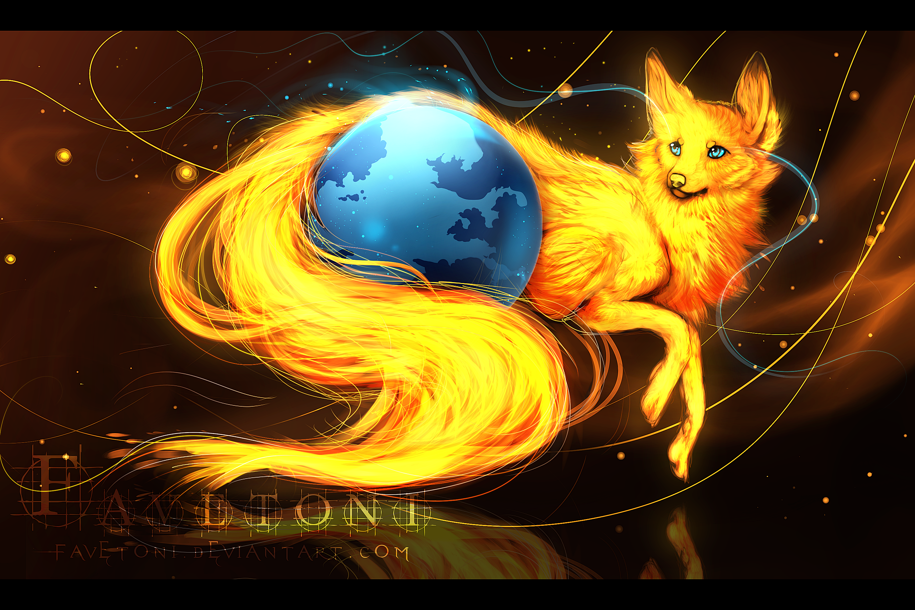 General 3000x2000 digital art artwork Mozilla Firefox internet furry