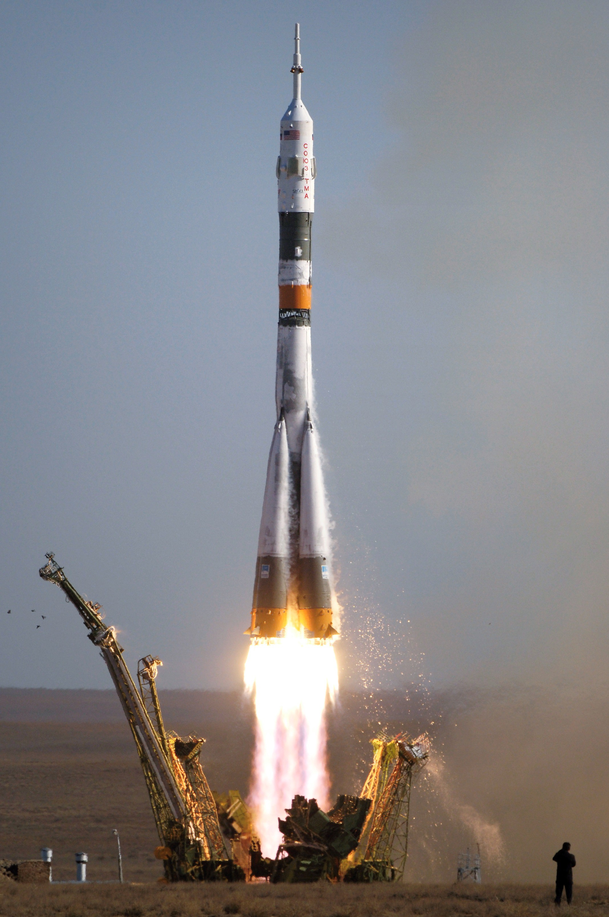 General 2136x3216 rocket technology Roscosmos Soyuz vehicle launching portrait display