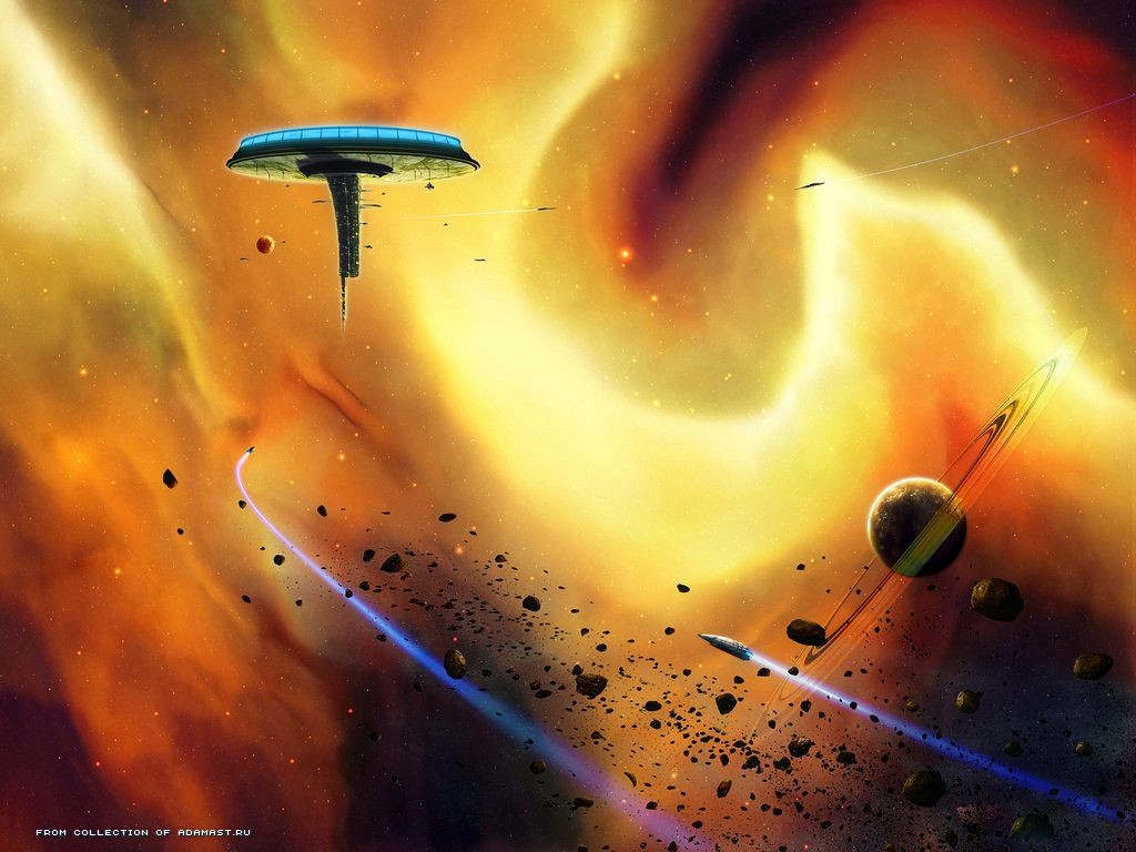General 1024x768 science fiction artwork futuristic planetary rings space space station Taenaron