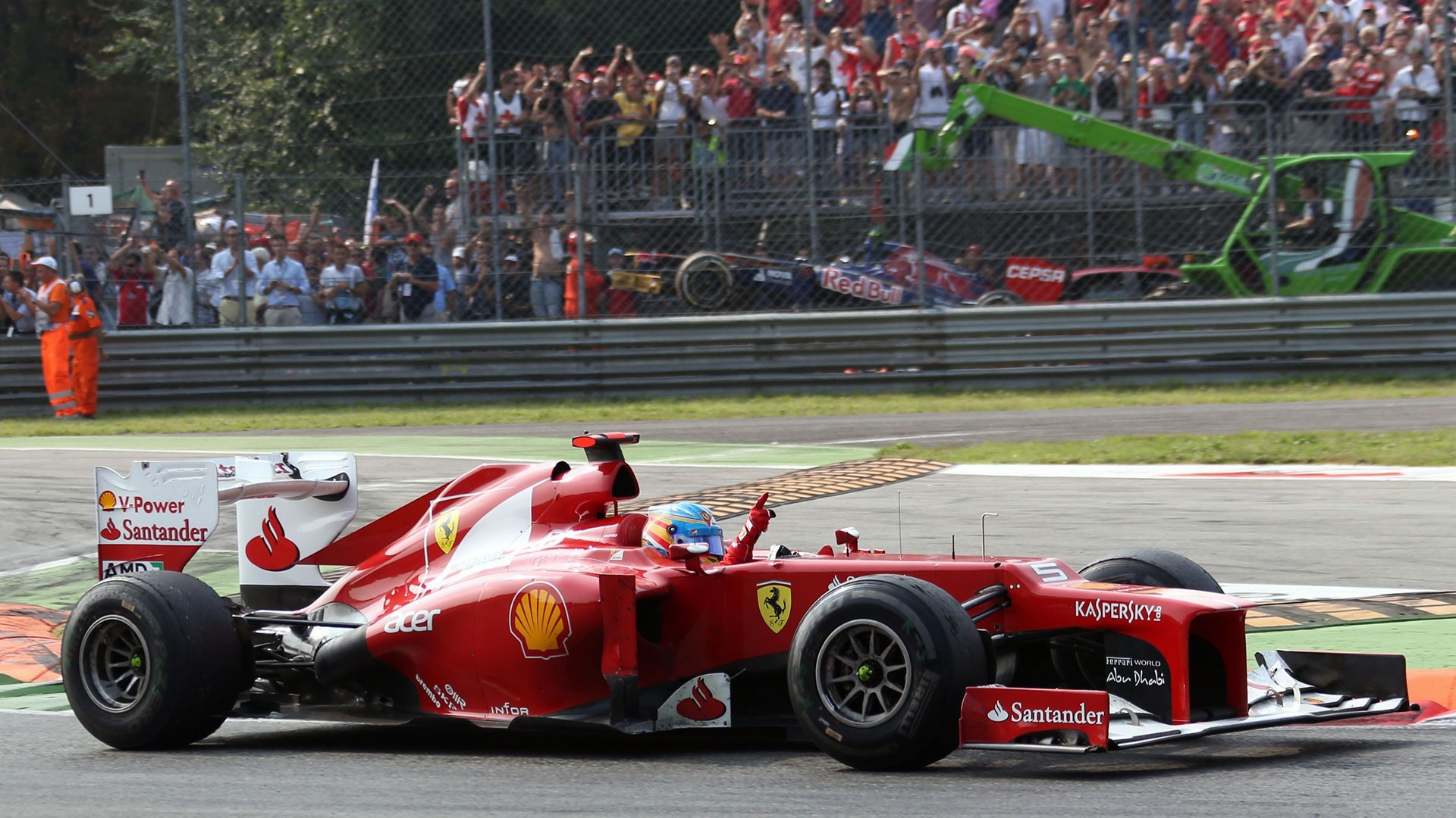 General 1920x1080 racing race cars vehicle sport red cars motorsport race tracks Fernando Alonso Formula 1 Scuderia Ferrari italian cars Racing driver