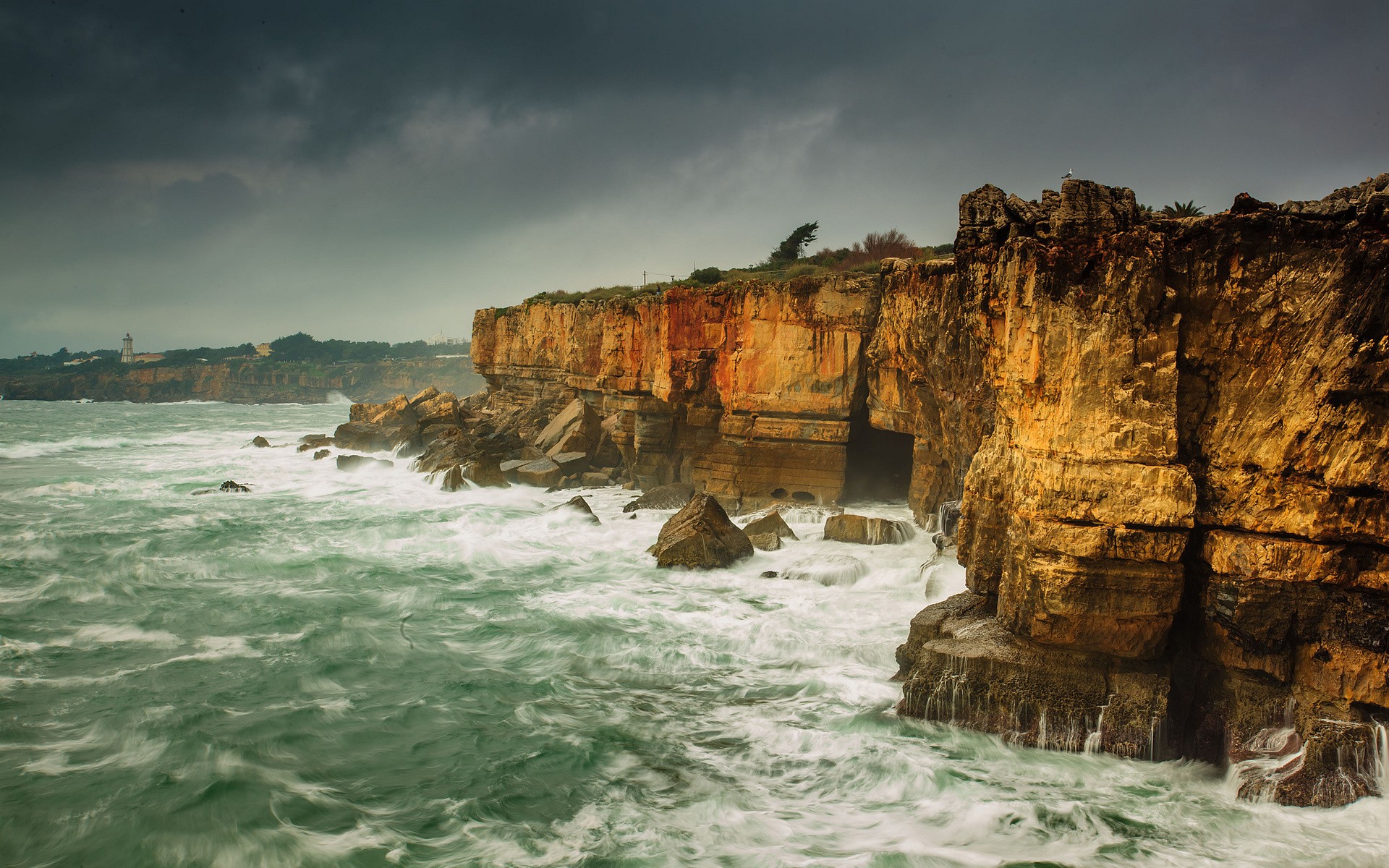 General 1920x1200 nature cliff coast sea landscape outdoors