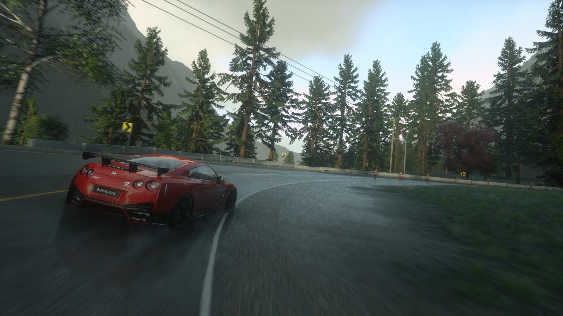 General 1920x1080 Driveclub car video games red cars vehicle Nissan screen shot Nissan GT-R