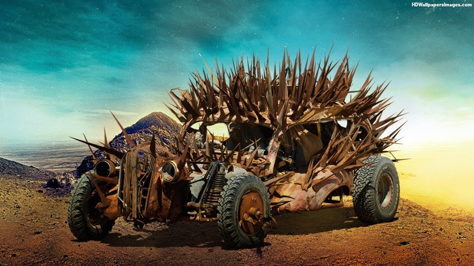 General 1600x900 Mad Max movies Mad Max: Fury Road cyan vehicle car dystopian apocalyptic