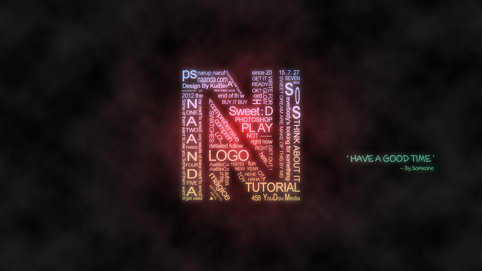 General 1920x1080 photoshopped logo typography digital art numbers