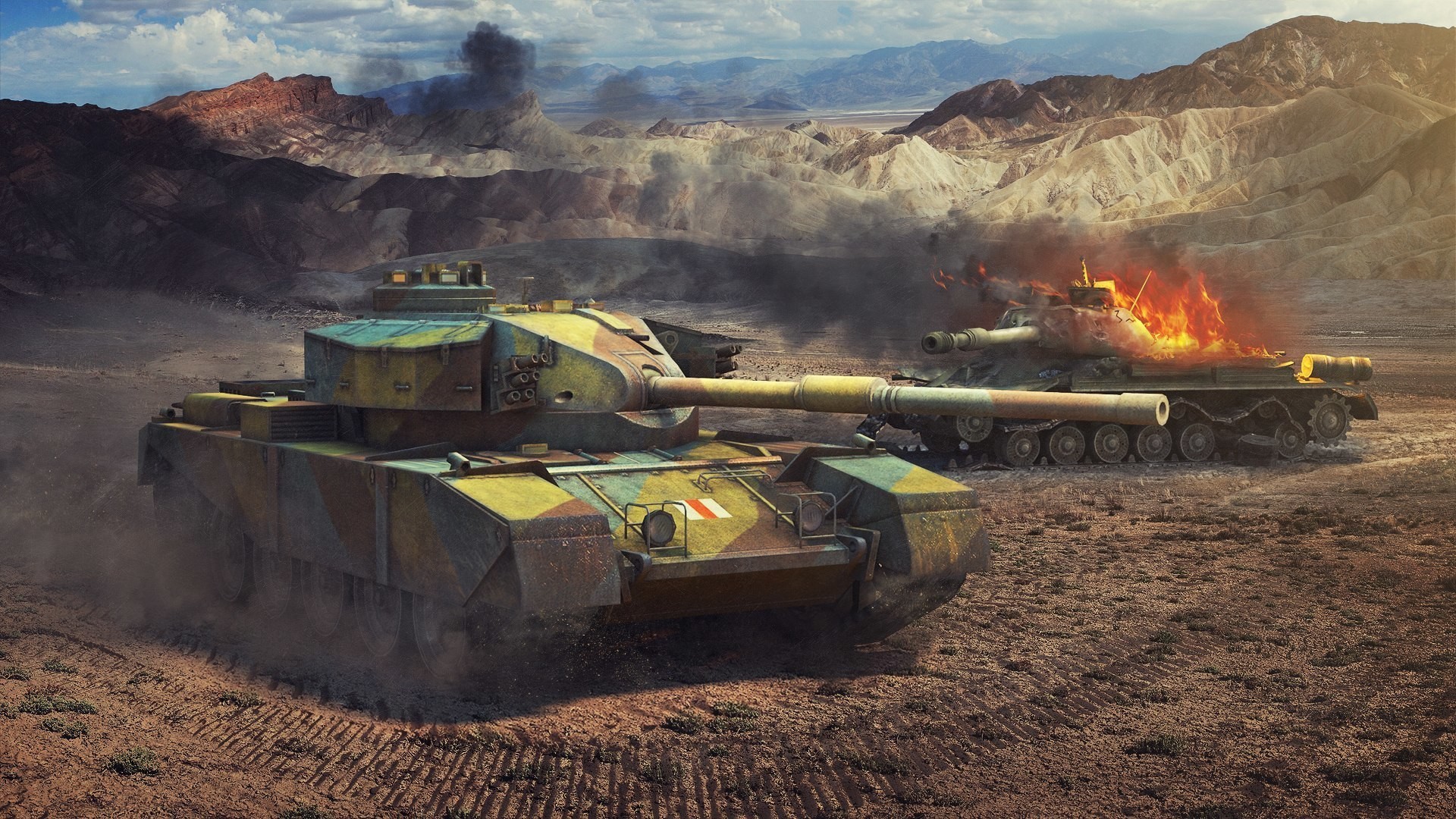 General 1920x1080 FV4202 tank World of Tanks Africa desert artwork video games military vehicle vehicle wargaming British tanks