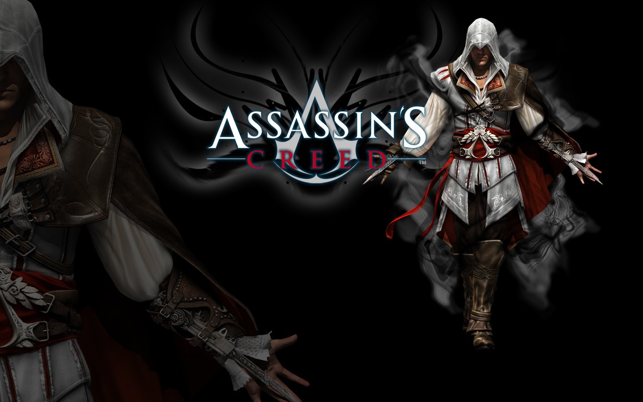 General 1280x800 Assassin's Creed II Ezio Auditore da Firenze video games video game art PC gaming black background video game men