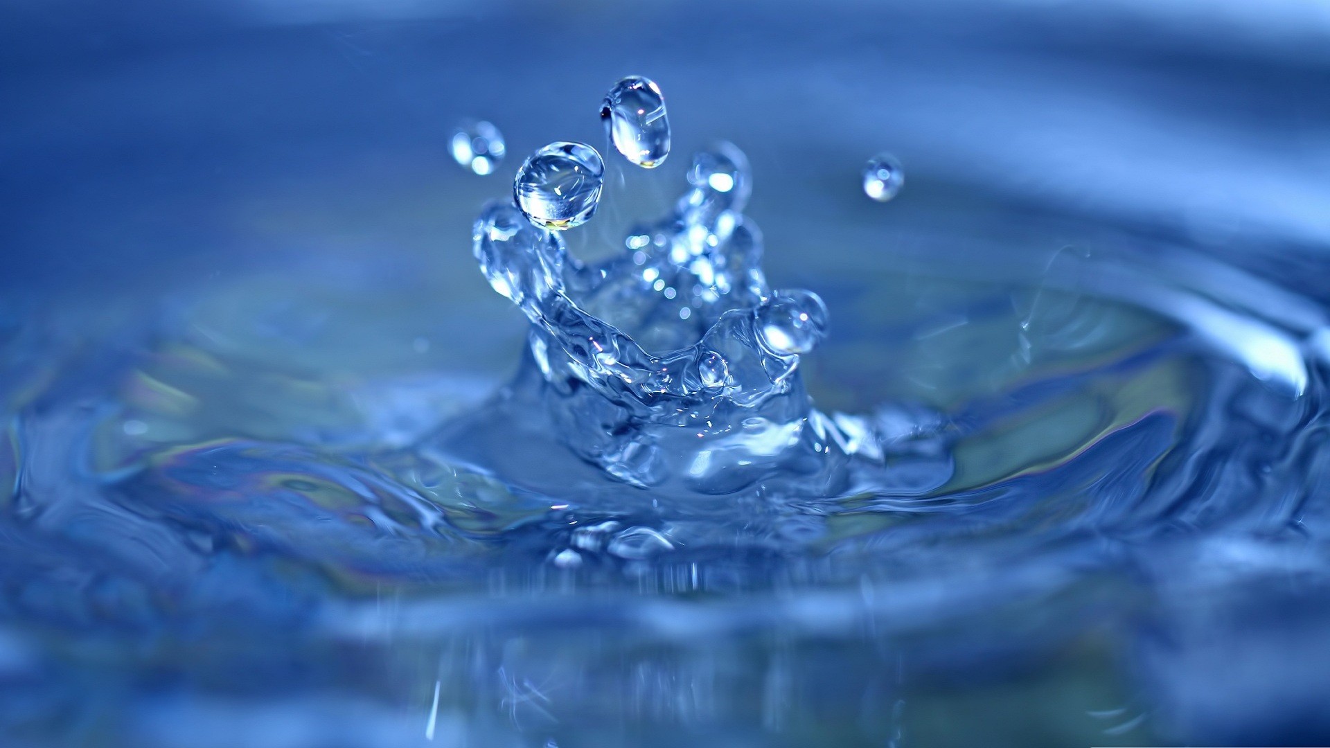 General 1920x1080 water water drops minimalism macro blue waves