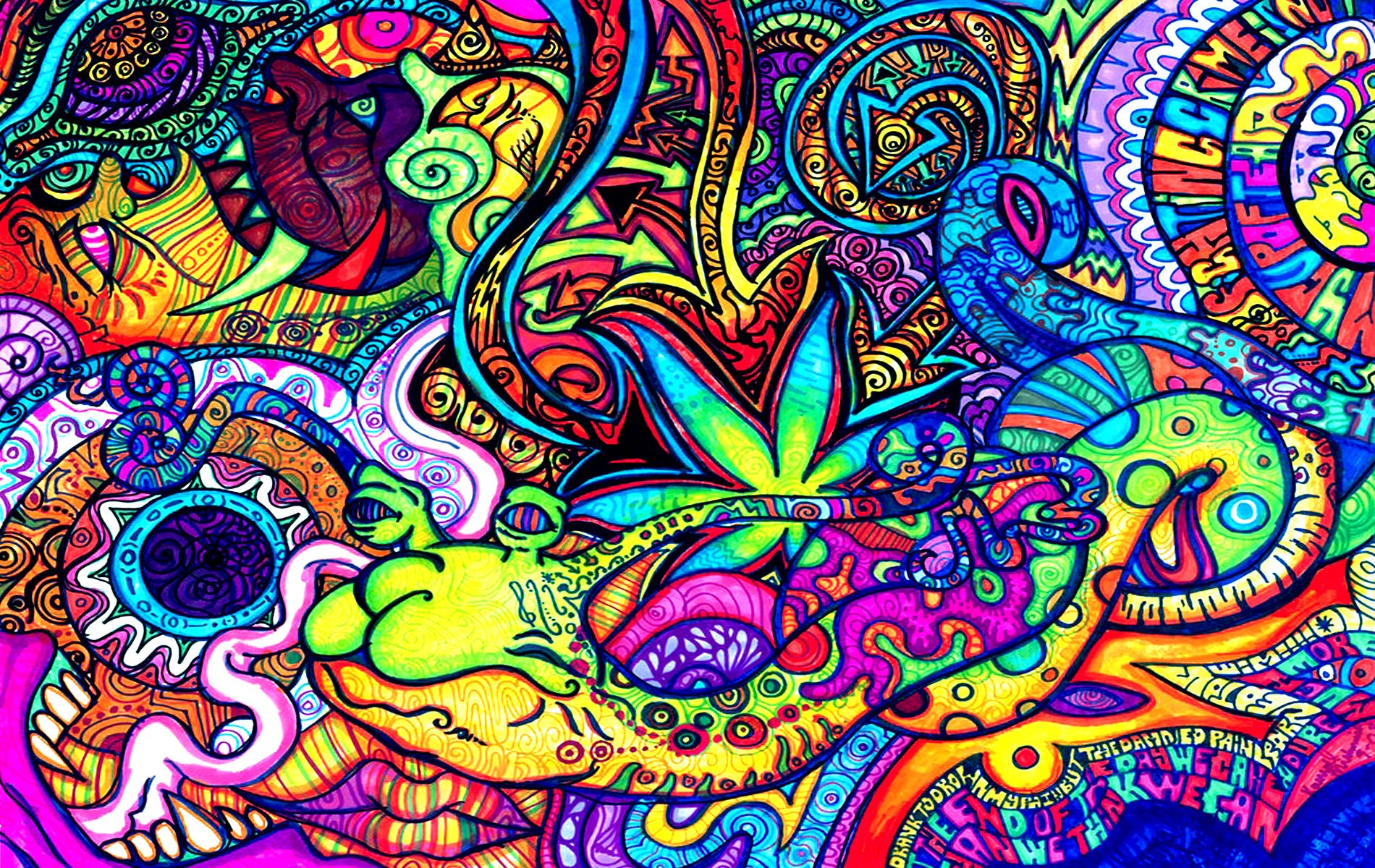 General 1900x1200 psychedelic colorful drugs LSD surreal