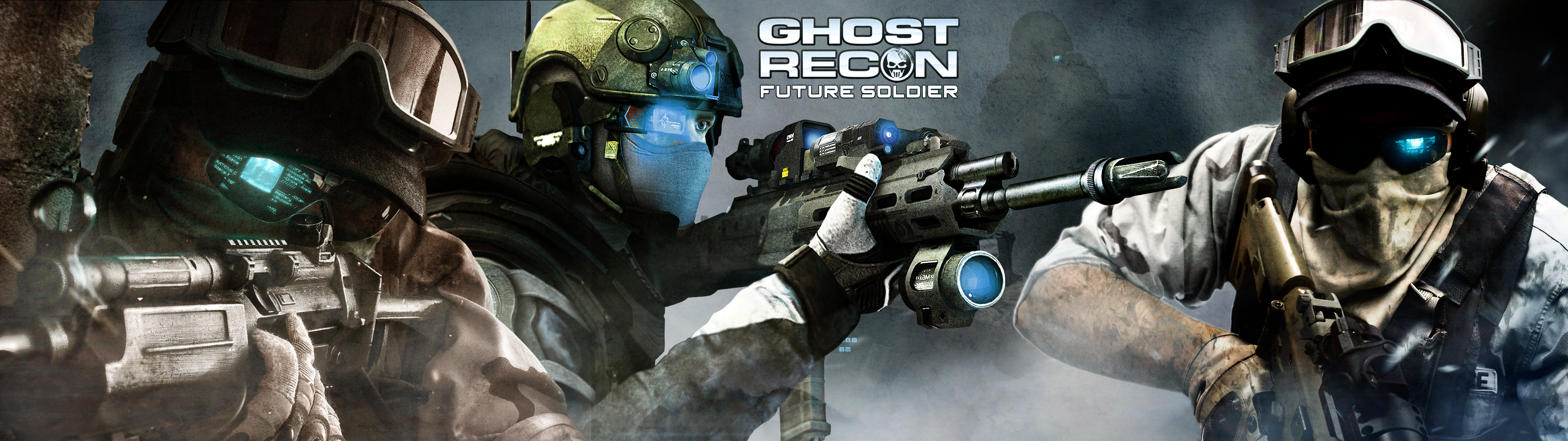 General 3840x1080 special forces tactical military video games smoke assault rifle dual monitors multiple display Tom Clancy's Ghost Recon Tom Clancy's Ghost Recon: Future Soldier Ubisoft