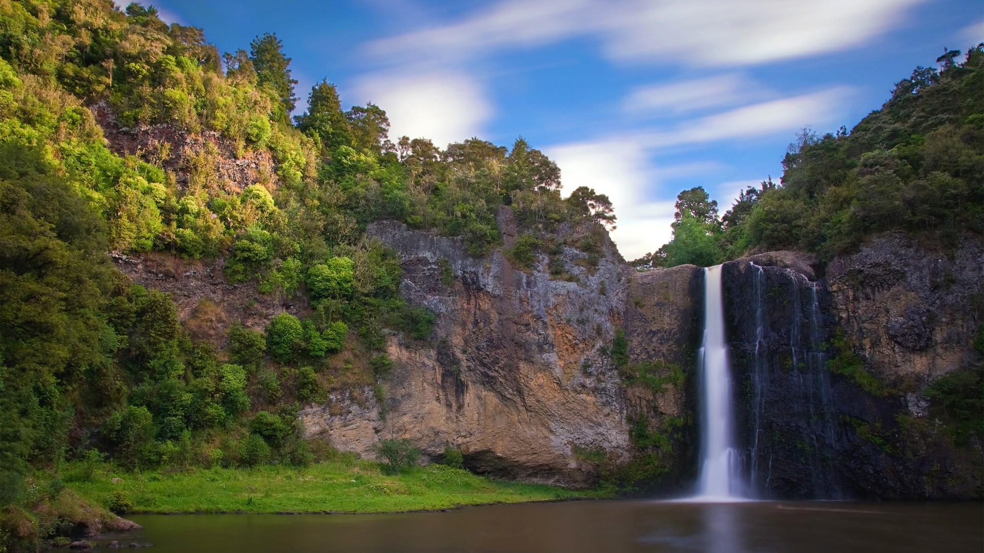 General 1920x1080 landscape nature waterfall Hunua Ranges New Zealand