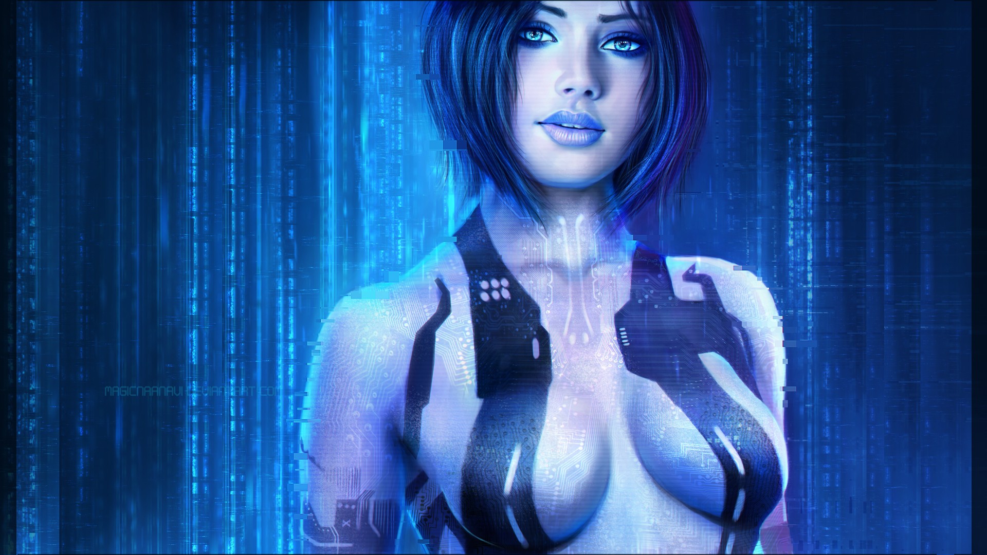 General 1920x1080 Halo (game) realistic artwork MagicnaAnavi video games boobs science fiction video game art Halo: The Master Chief Collection Cortana (Halo) video game characters