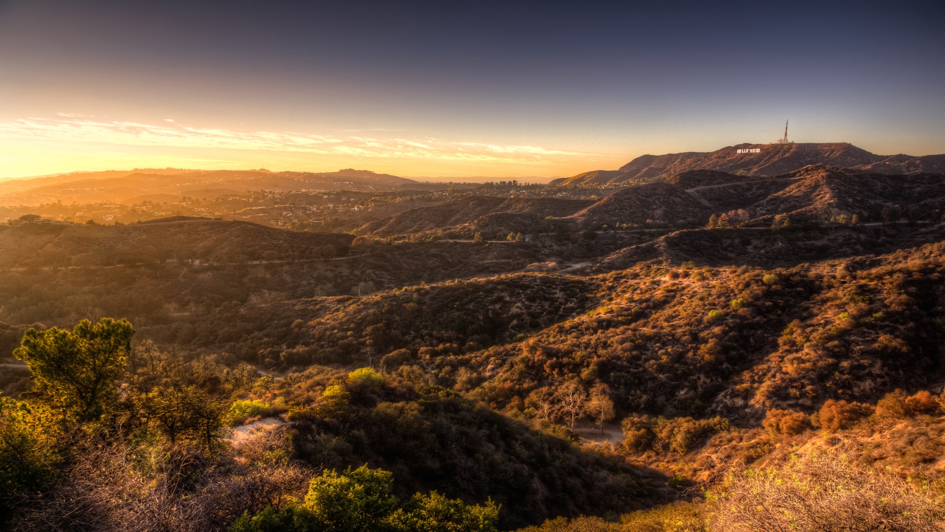 General 1920x1080 landscape nature Hollywood California USA